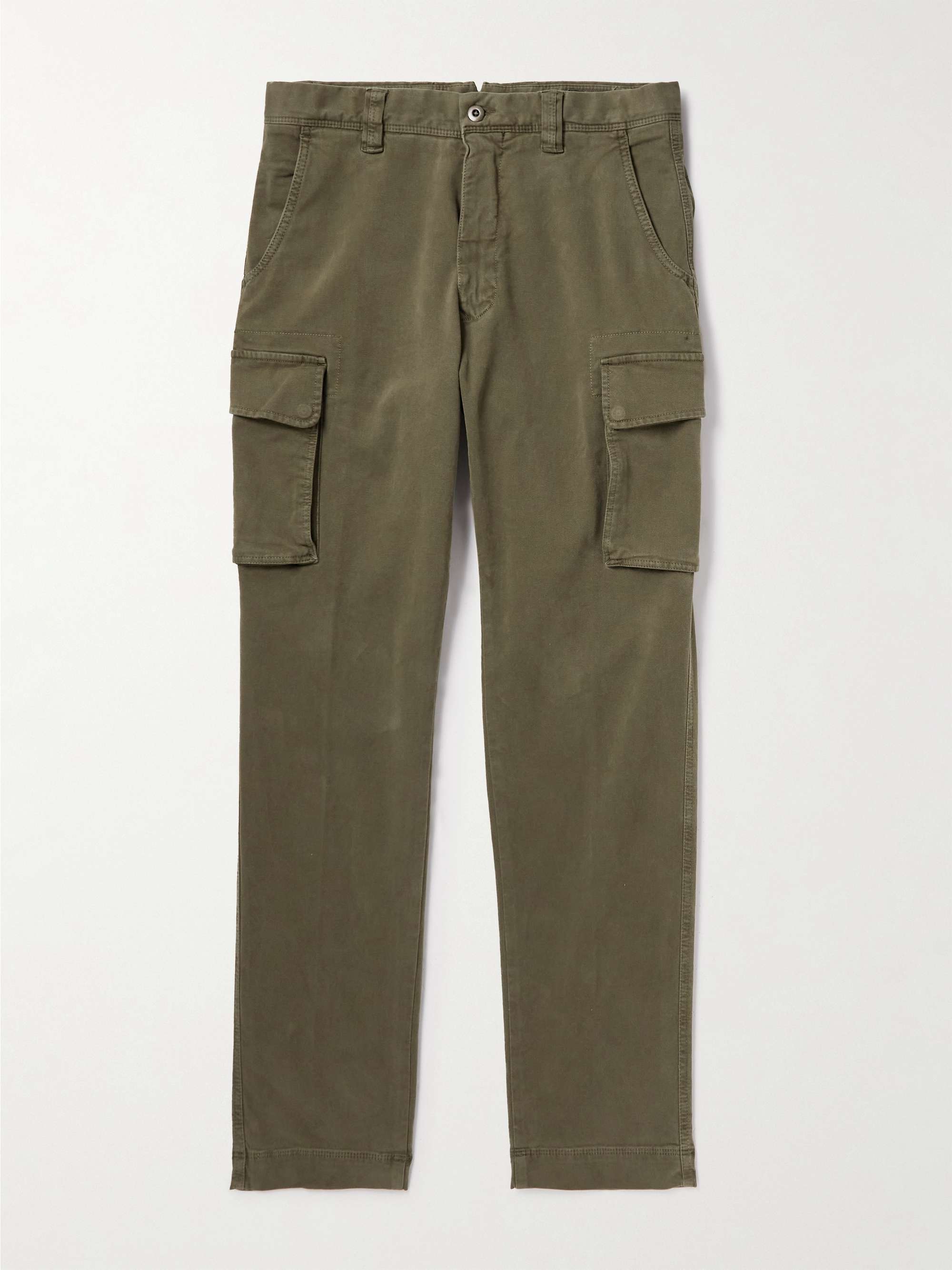 INCOTEX Straight-Leg Pleated Stretch-Cotton Cargo Trousers for Men | MR  PORTER