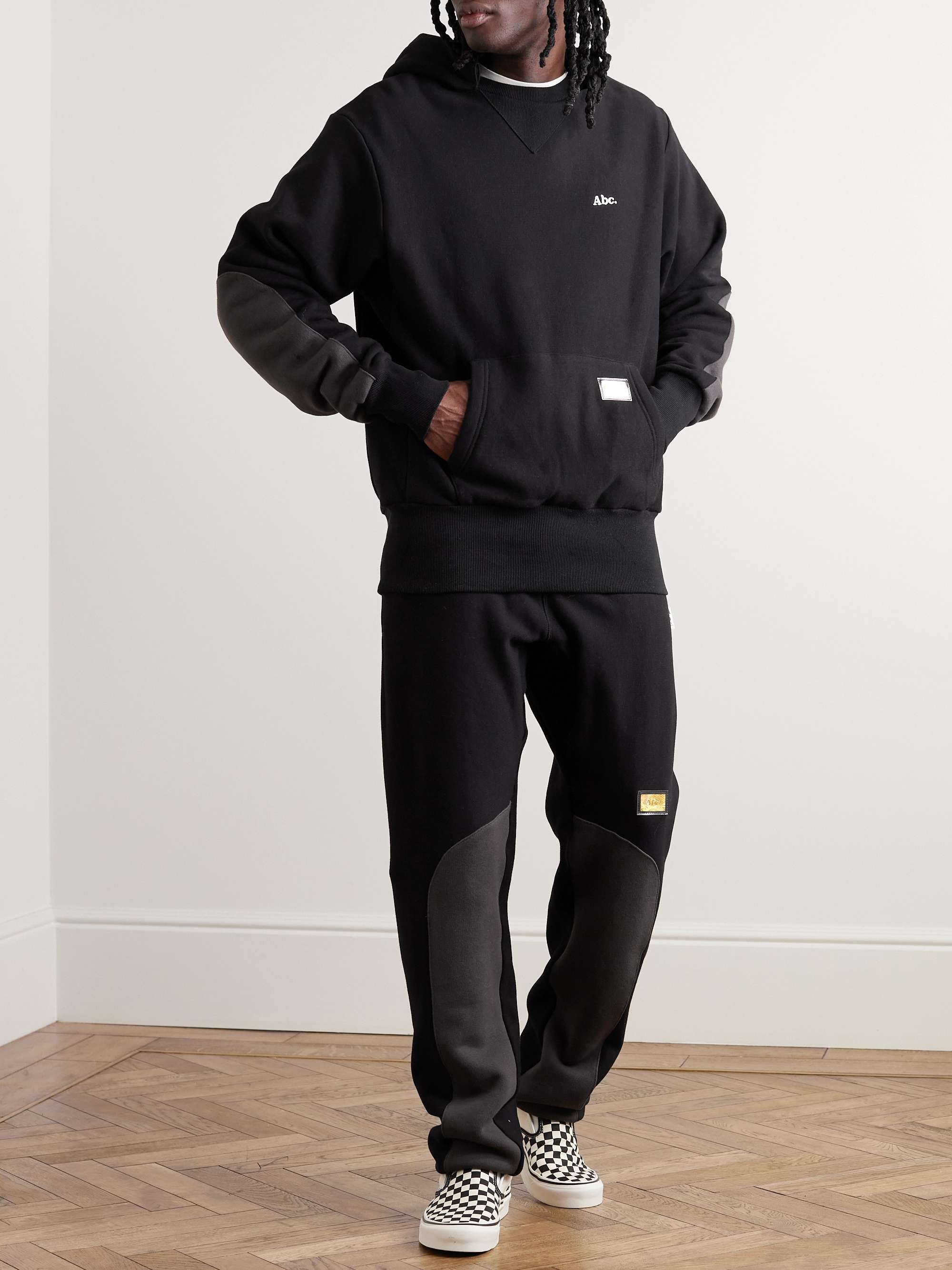 ABC. 123. Tapered Logo-Appliquéd Cotton-Jersey Sweatpants for Men | MR  PORTER