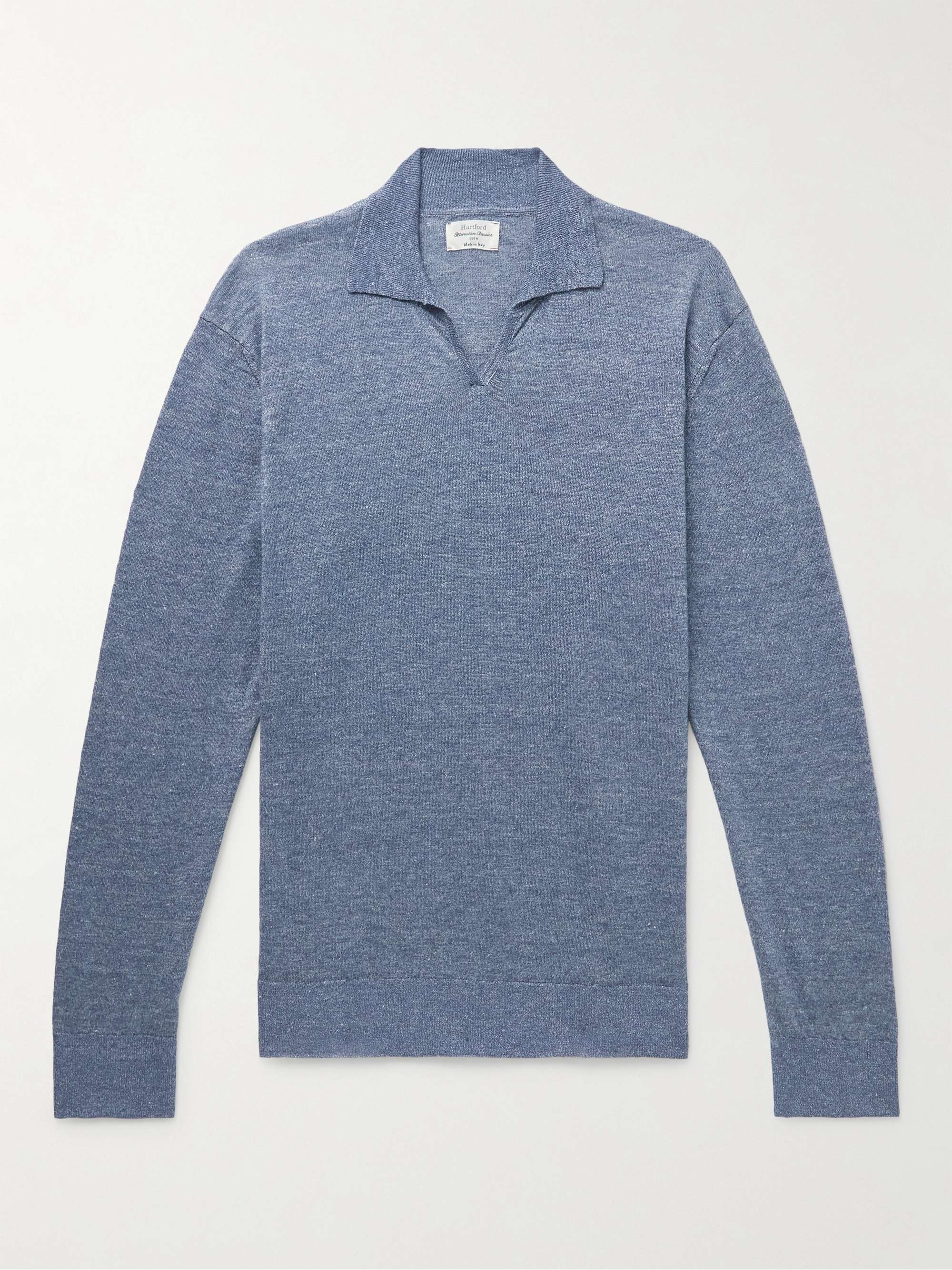 HARTFORD Linen and Cotton-Blend Polo Shirt for Men | MR PORTER