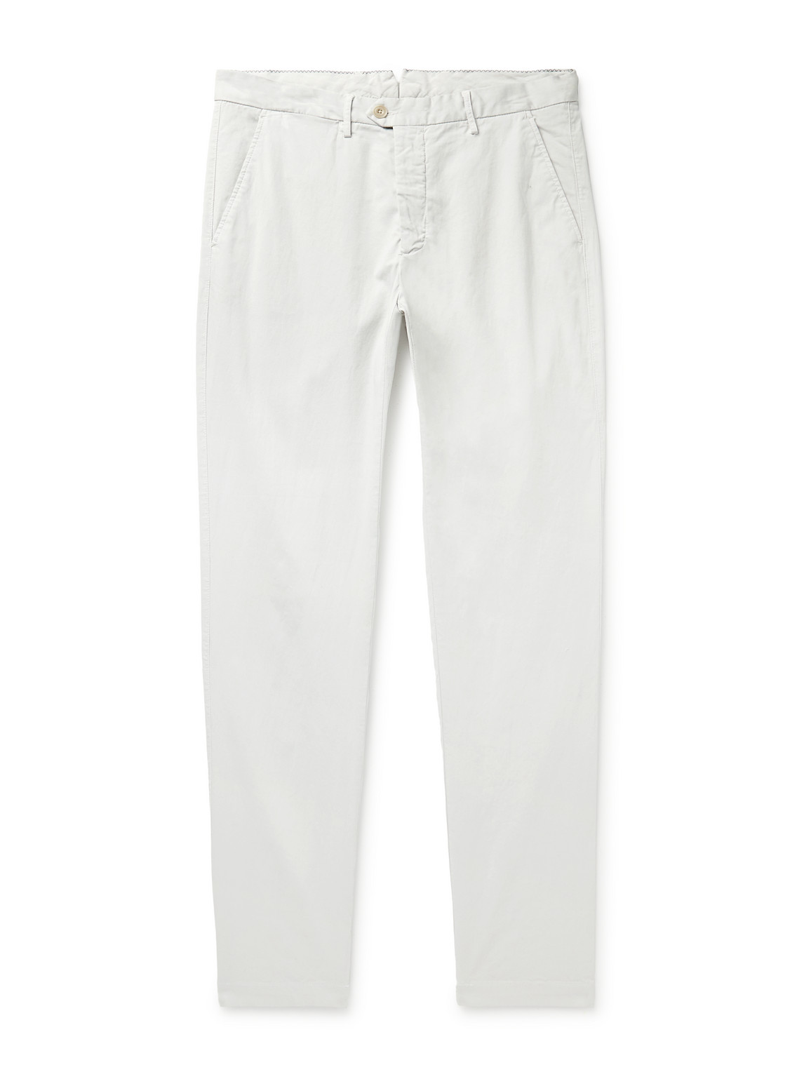 Tobby Slim-Fit Straight-Leg Stretch-Cotton Trousers