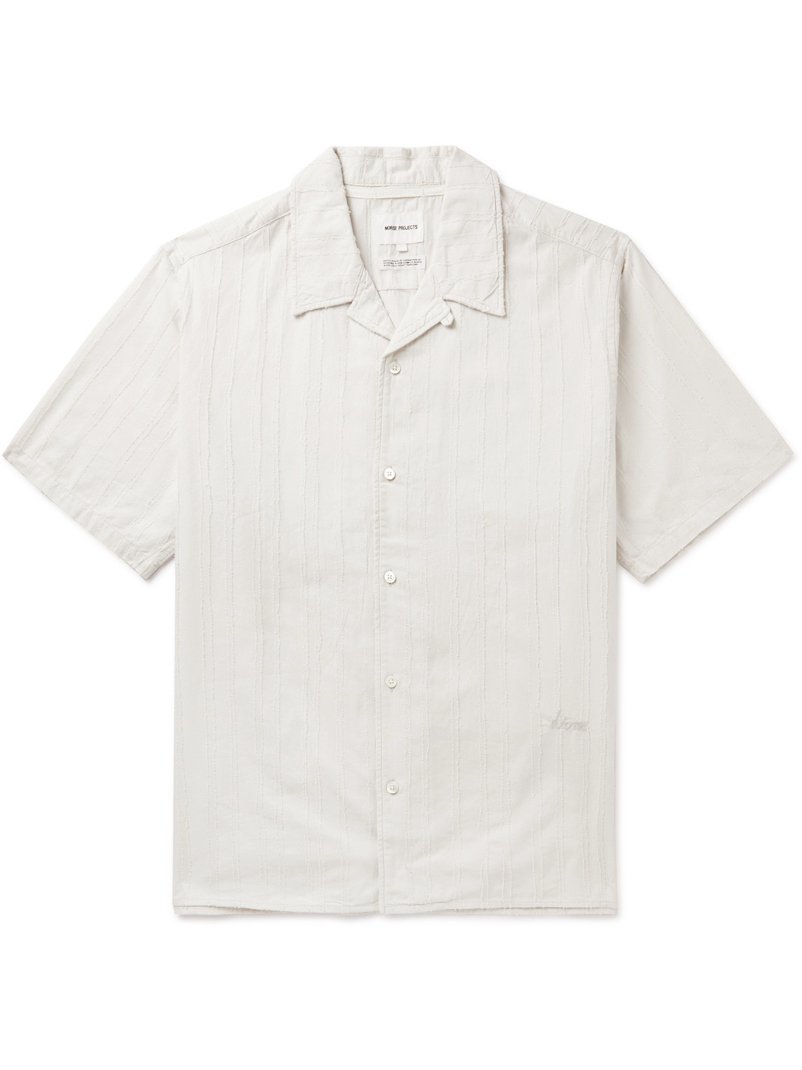 NORSE PROJECTS CARSTEN CONVERTIBLE-COLLAR STRIPED COTTON-POPLIN SHIRT