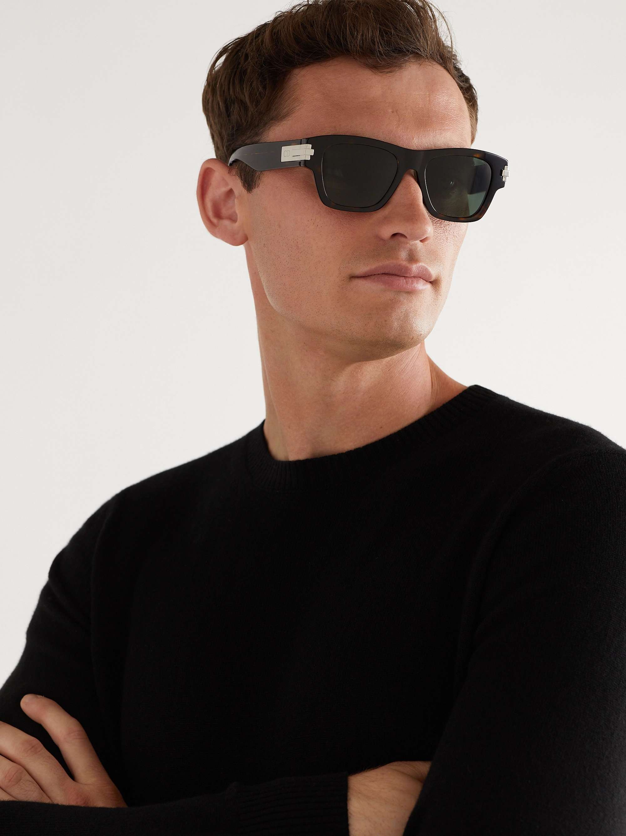 Dior Blacksuit Si Square-frame Tortoiseshell Acetate Sunglasses In Green |  ModeSens