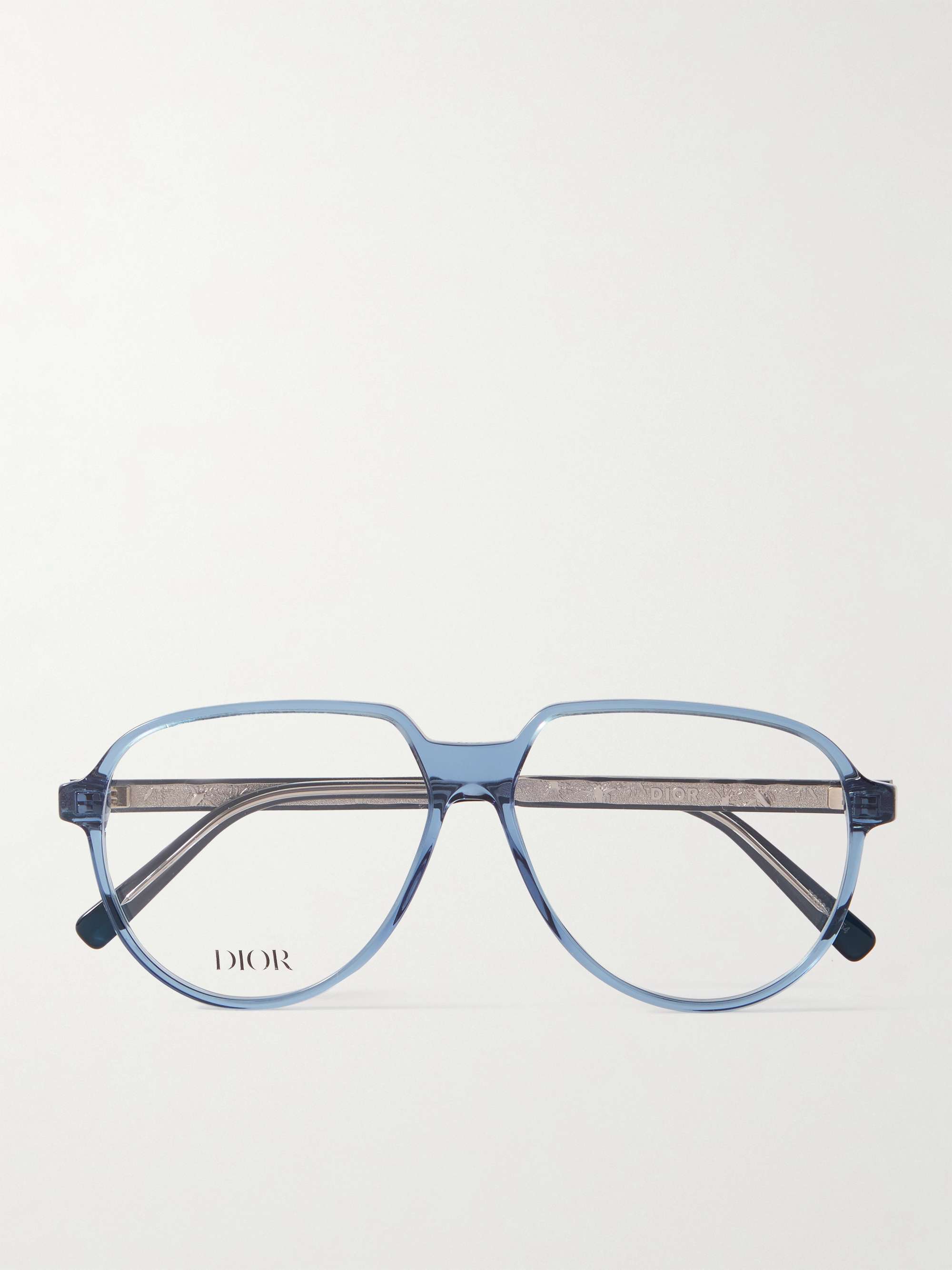 DIOR EYEWEAR InDior O A1I Aviator-Style Acetate and Silver-Tone Optical  Glasses | MR PORTER