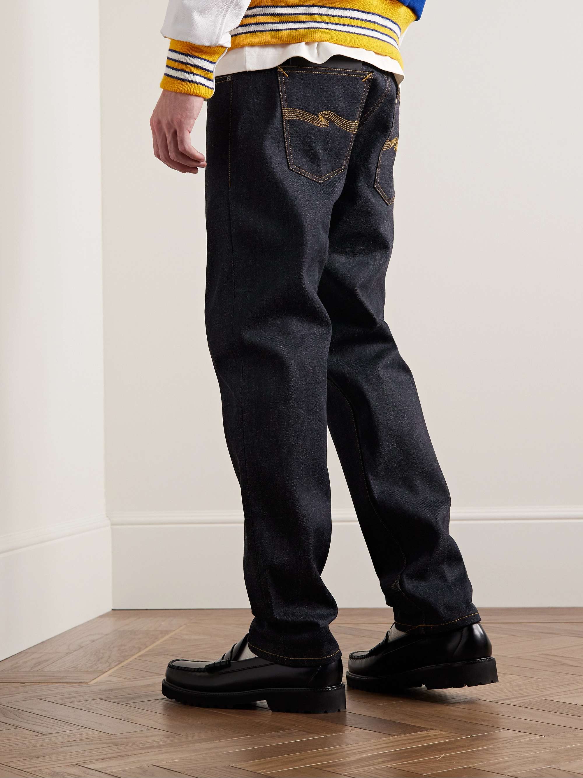NUDIE JEANS Gritty Jackson Straight-Leg Selvage Jeans | MR PORTER