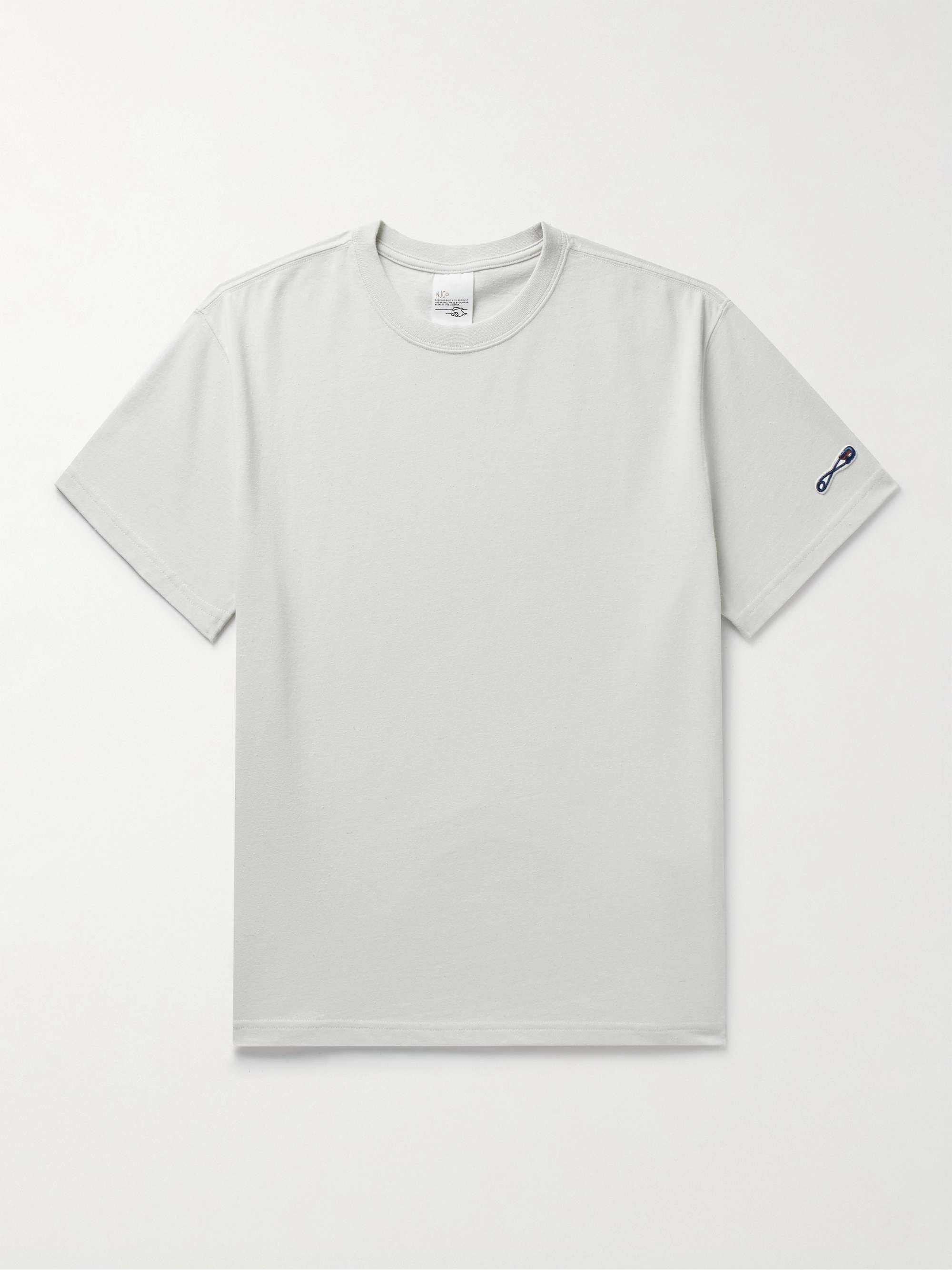 NUDIE JEANS Logo-Appliquéd Cotton-Blend Jersey T-Shirt | MR PORTER