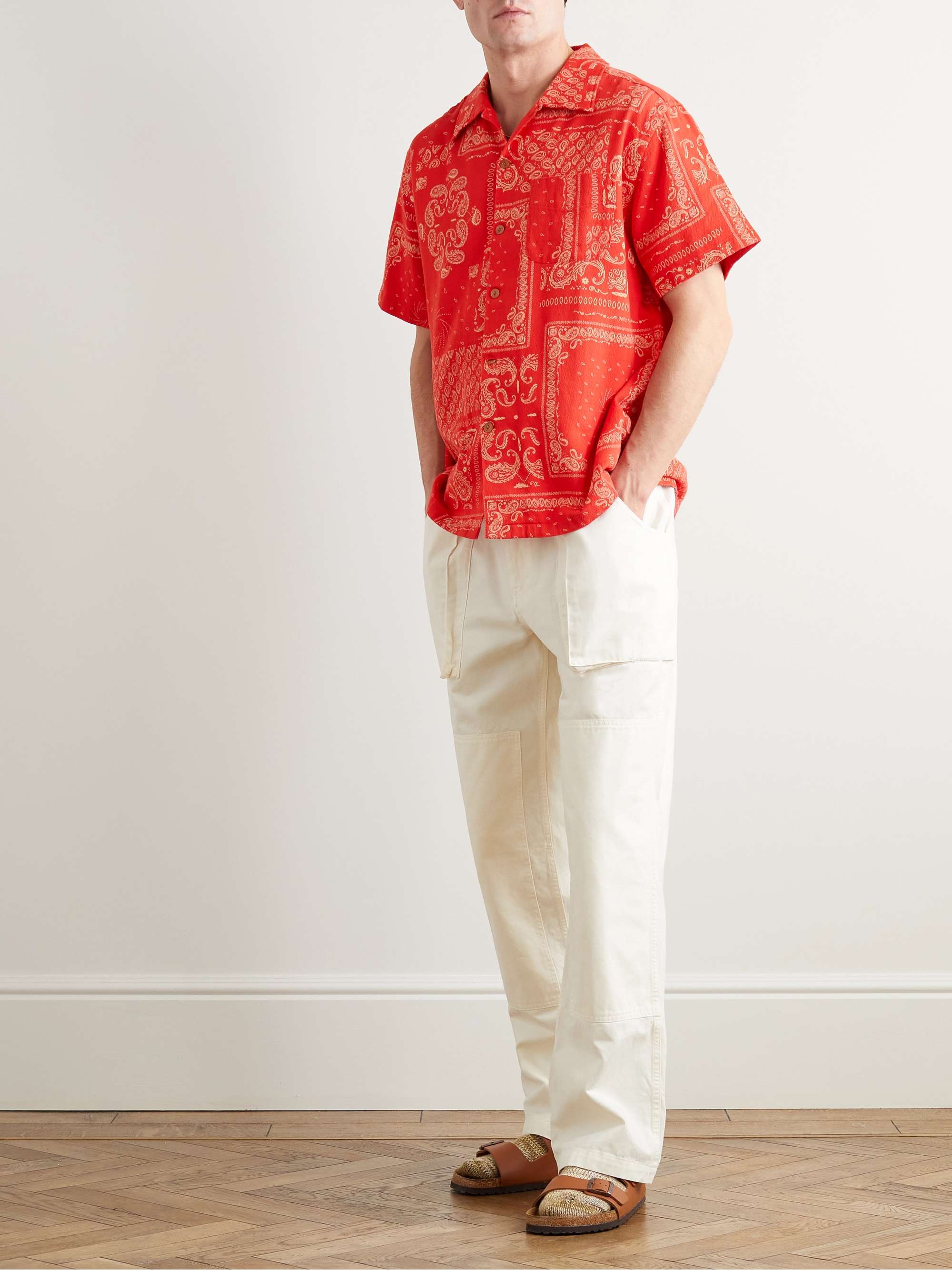 NUDIE JEANS Aron Bandana-Jacquard Cotton Shirt | MR PORTER