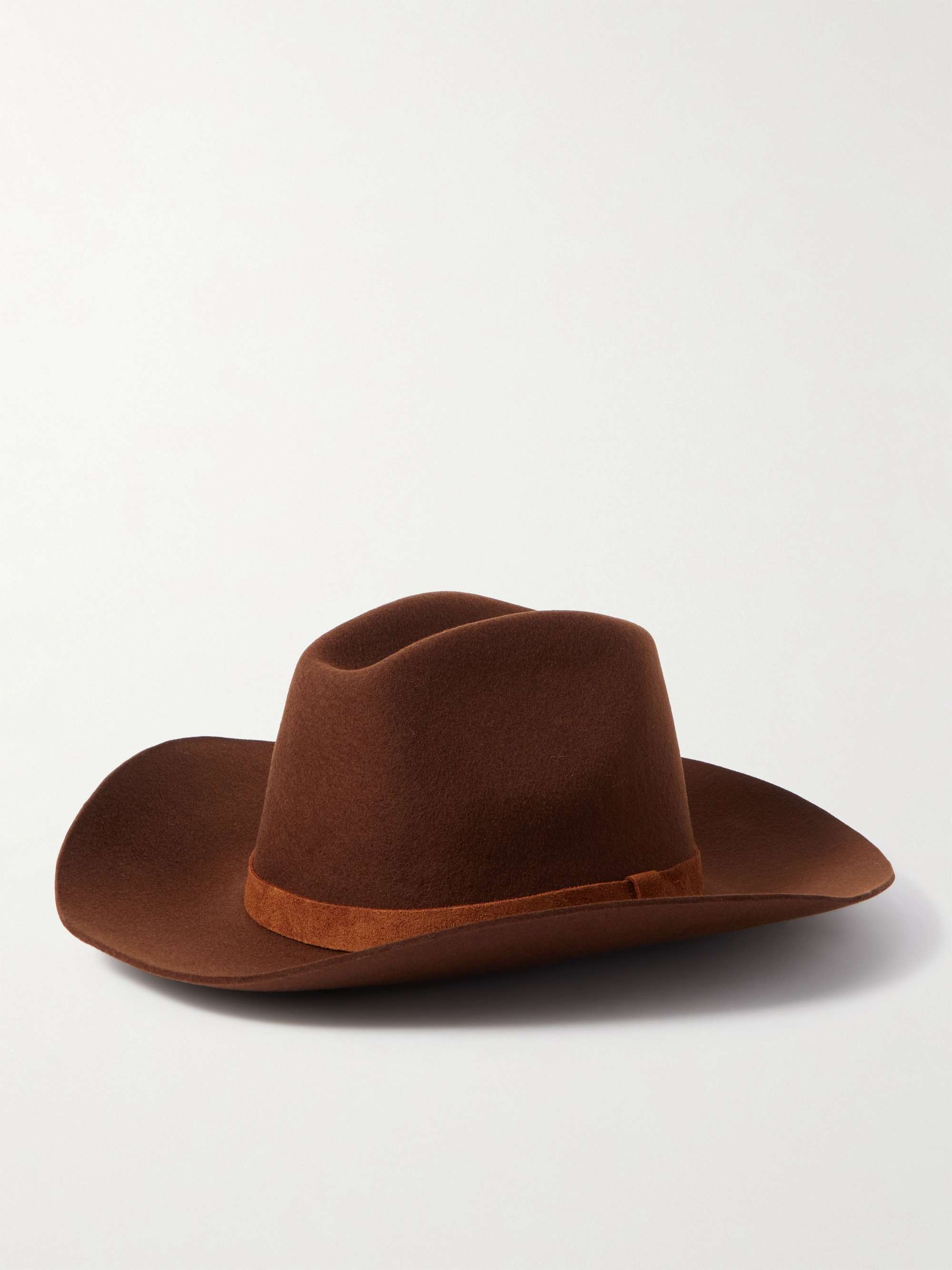 NUDIE JEANS Suede-Trimmed Wool-Felt Western Hat | MR PORTER
