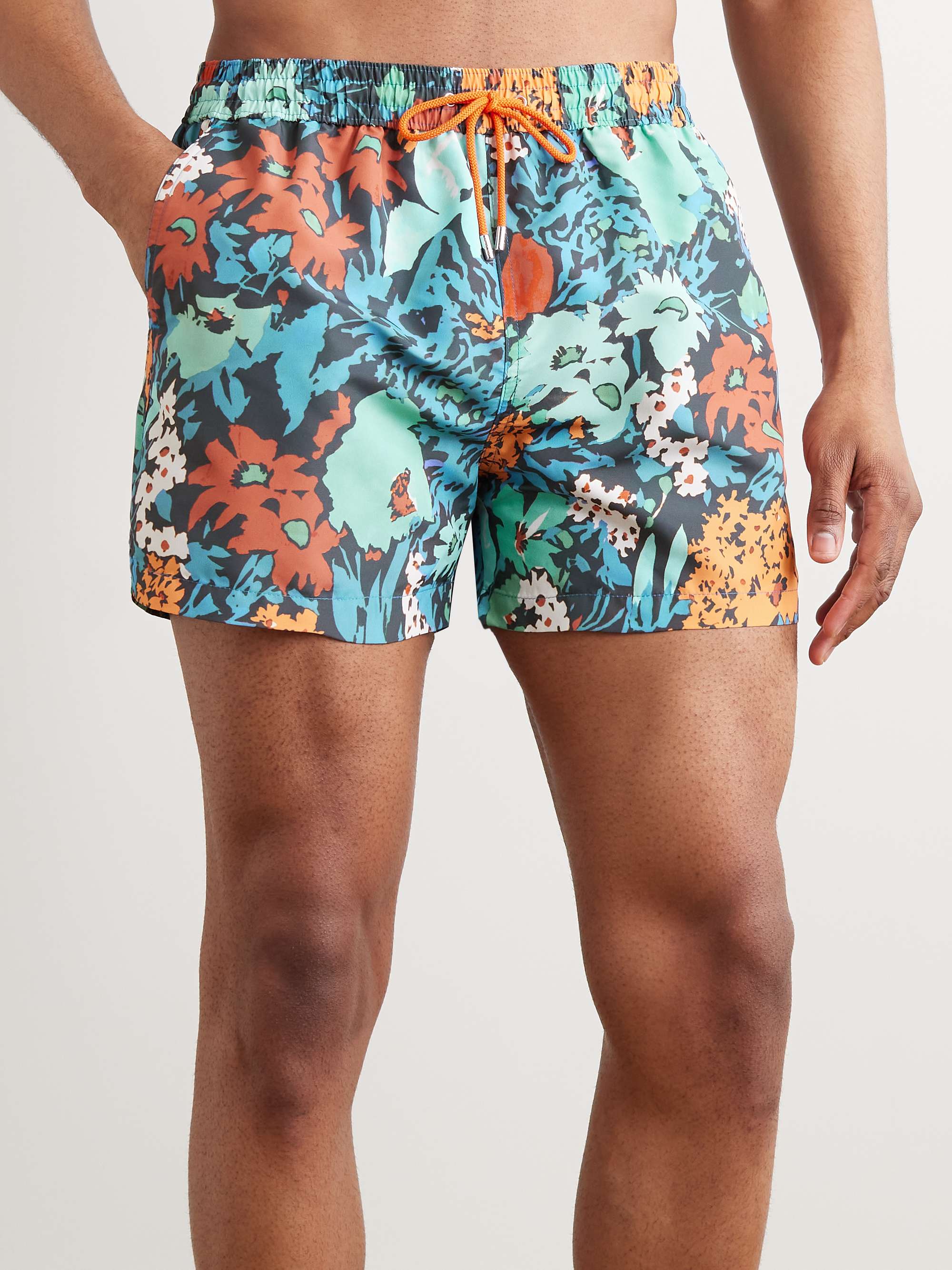 PAUL SMITH Tropical Garden Straight-Leg Mid-Length Printed Recycled Swim  Shorts for Men | MR PORTER