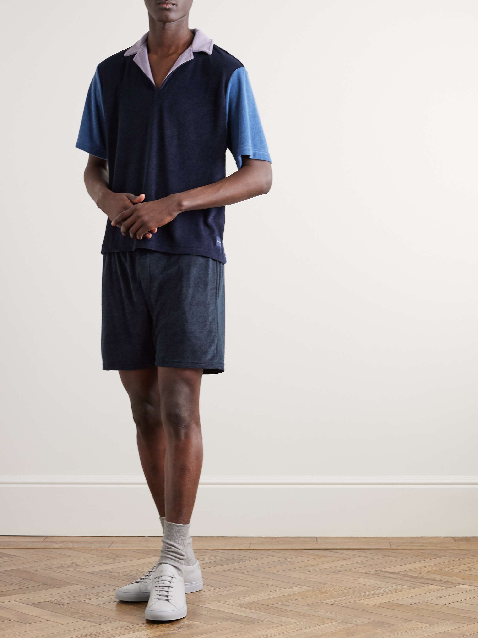 PAUL SMITH Towelling Lounge Colour-Block Terry Drawstring Shorts for Men |  MR PORTER