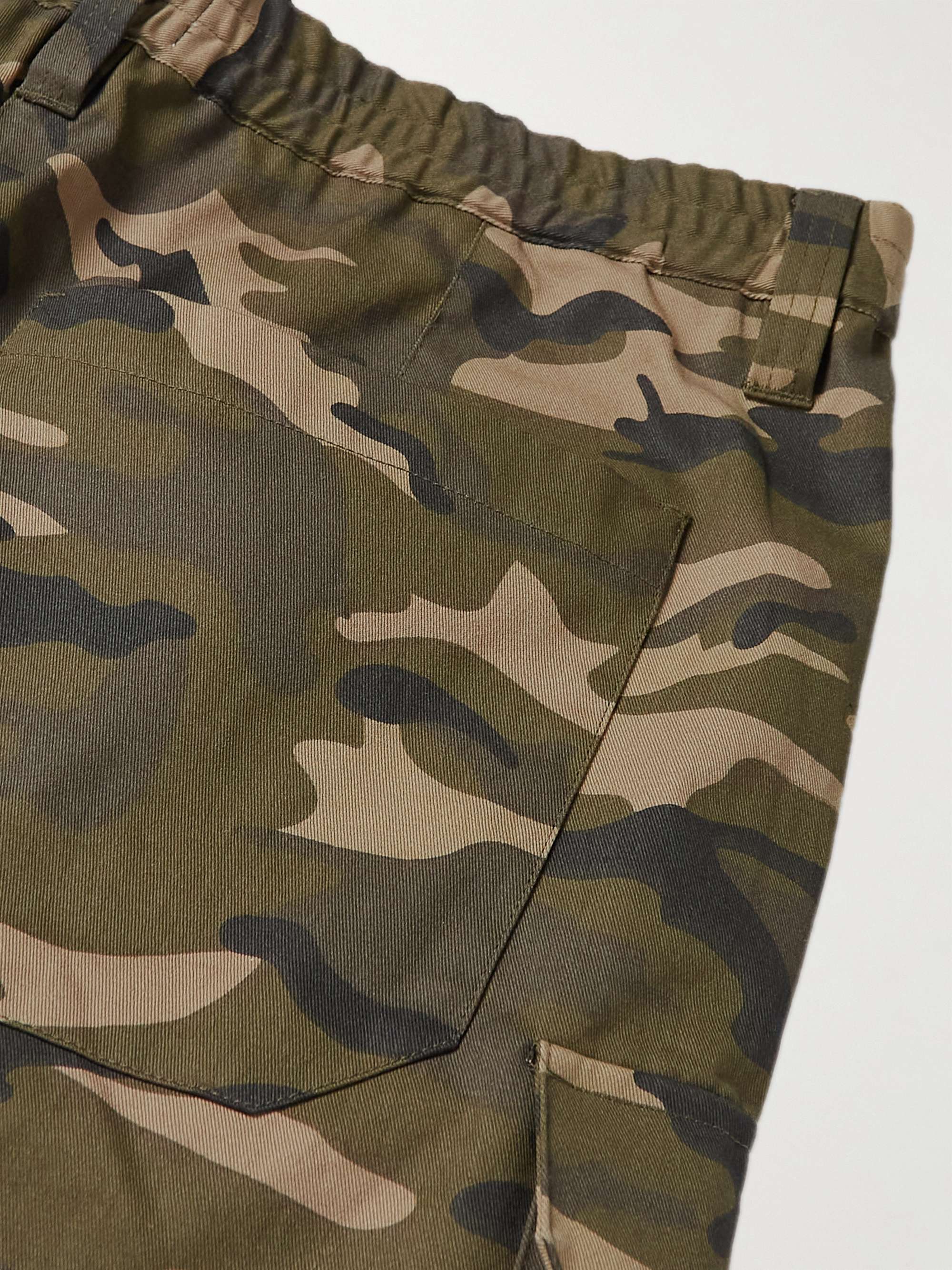 FRAME Wide-Leg Camouflage-Print Cotton-Twill Cargo Shorts for Men | MR ...