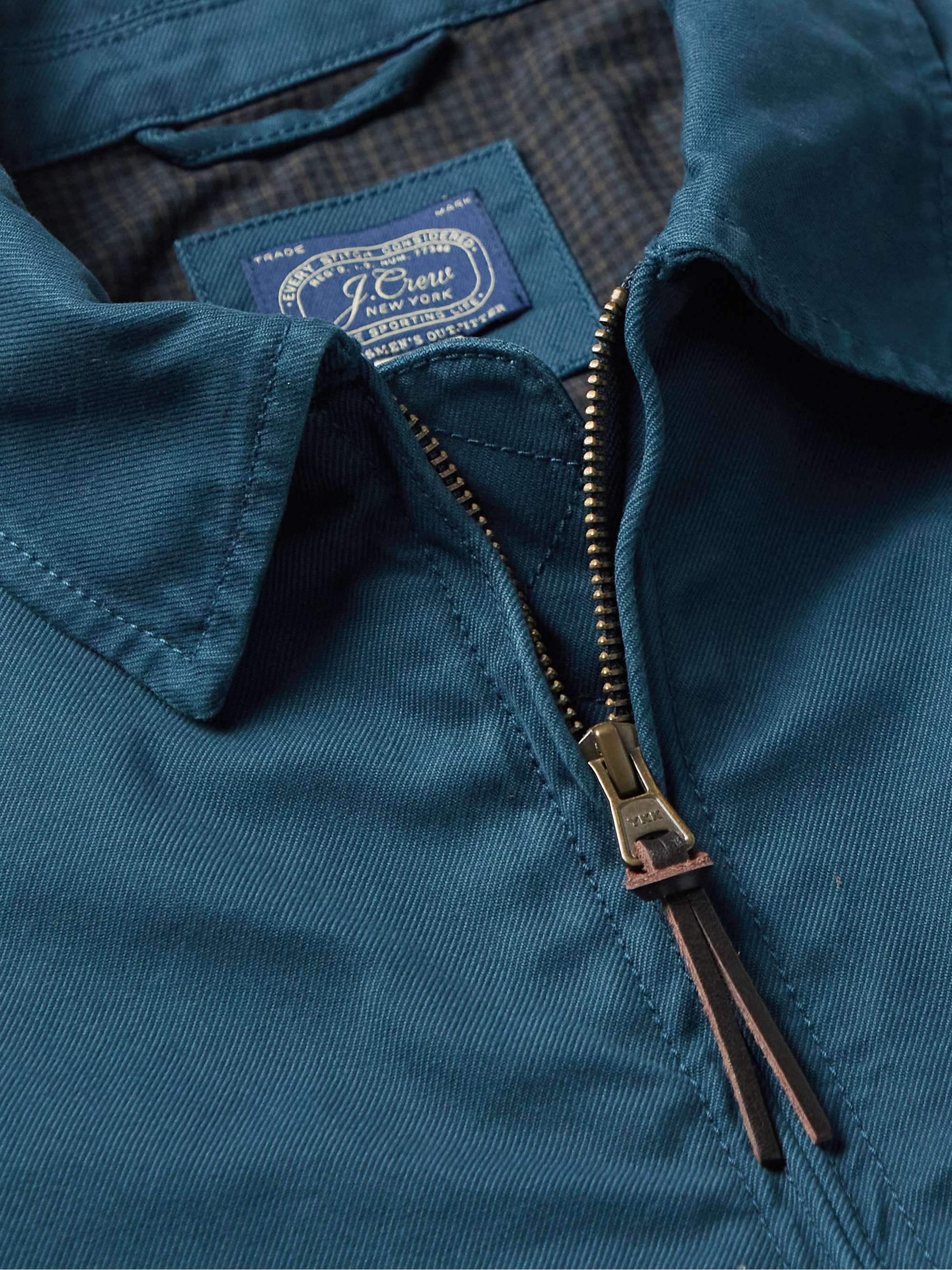 Petrol Harrington Cotton-Twill Jacket | J.CREW | MR PORTER
