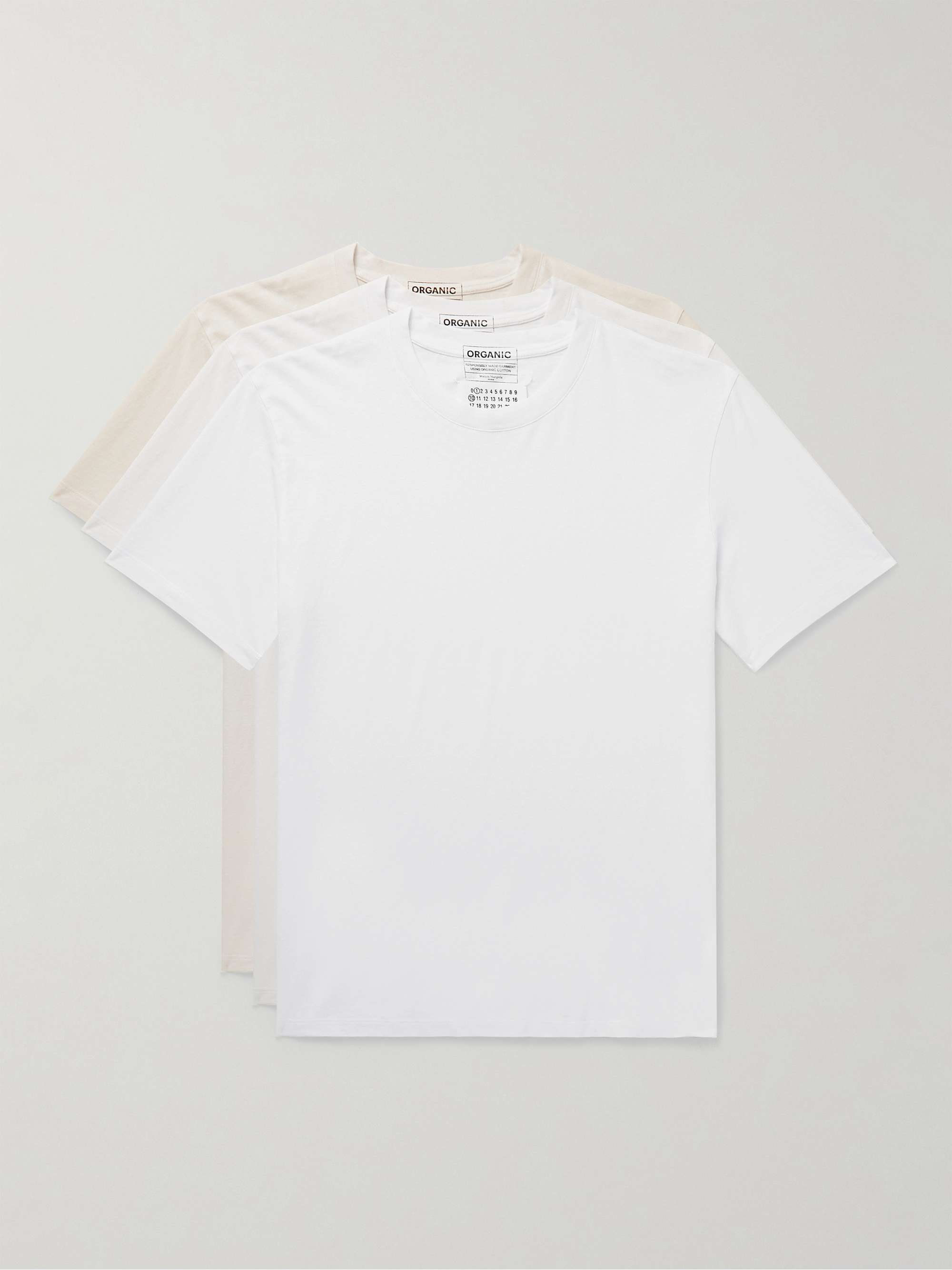 Confezione di tre T-shirt in jersey di cotone biologico MAISON MARGIELA da  uomo | MR PORTER