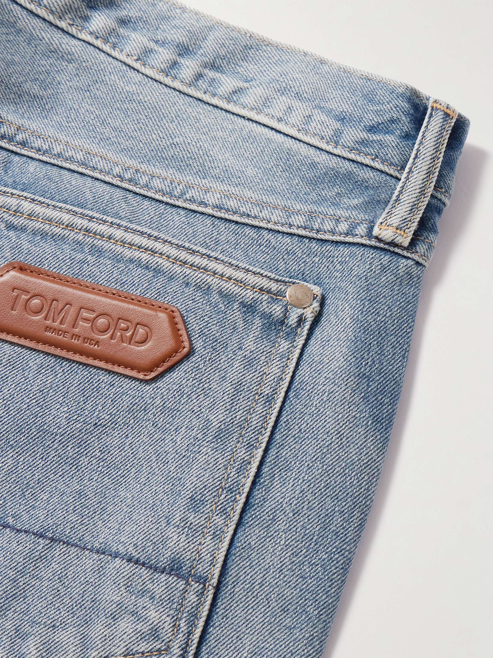 TOM FORD Gerade geschnittene Jeans in Distressed-Optik