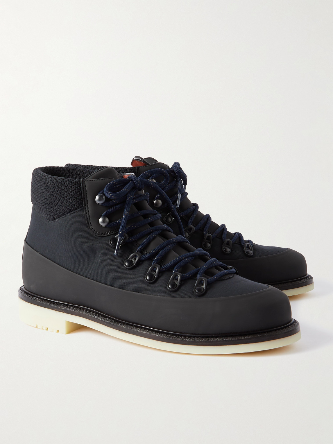 Loro Piana Laax Walk Neoprene And Shell Boots In Caviar | ModeSens