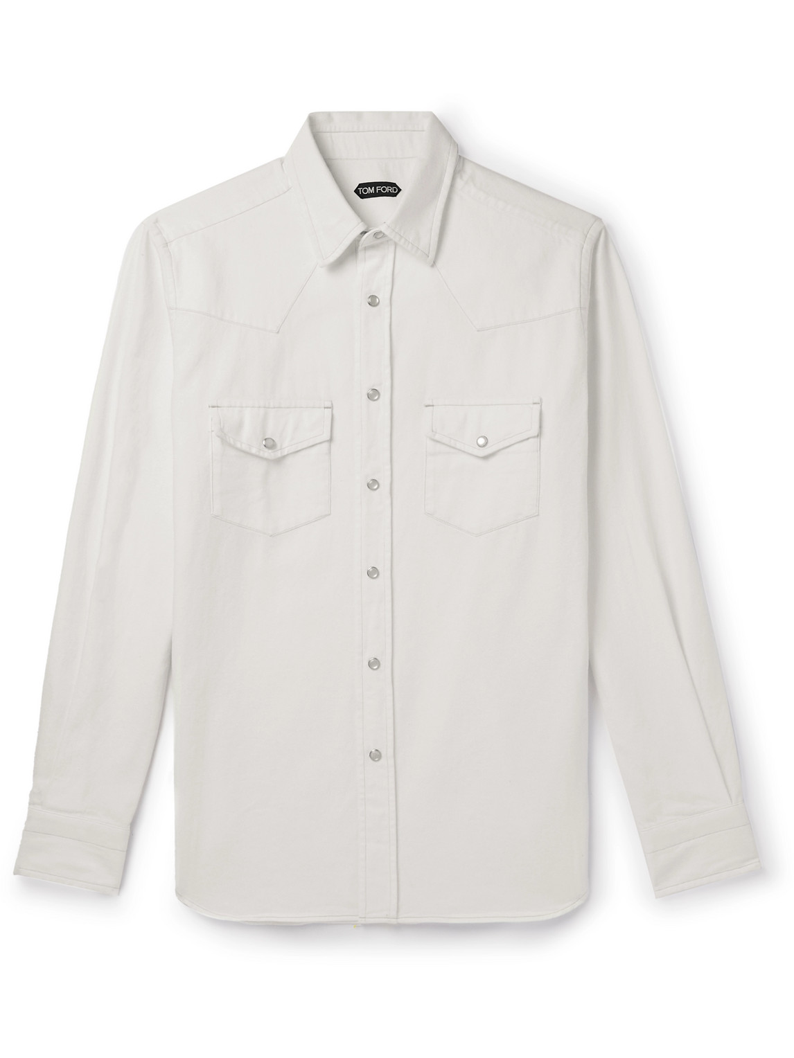 Tom Ford Denim Shirt In White | ModeSens