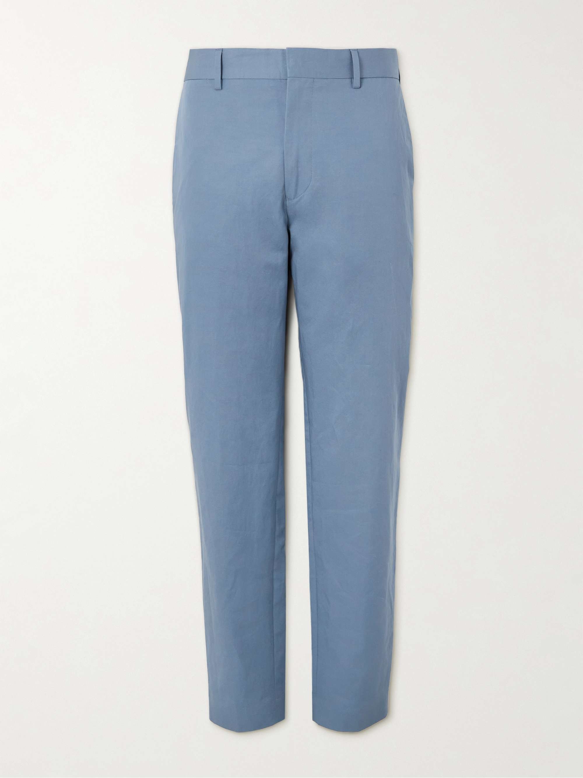 Blue Straight-Leg Cotton and Linen-Blend Trousers | PAUL SMITH | MR PORTER