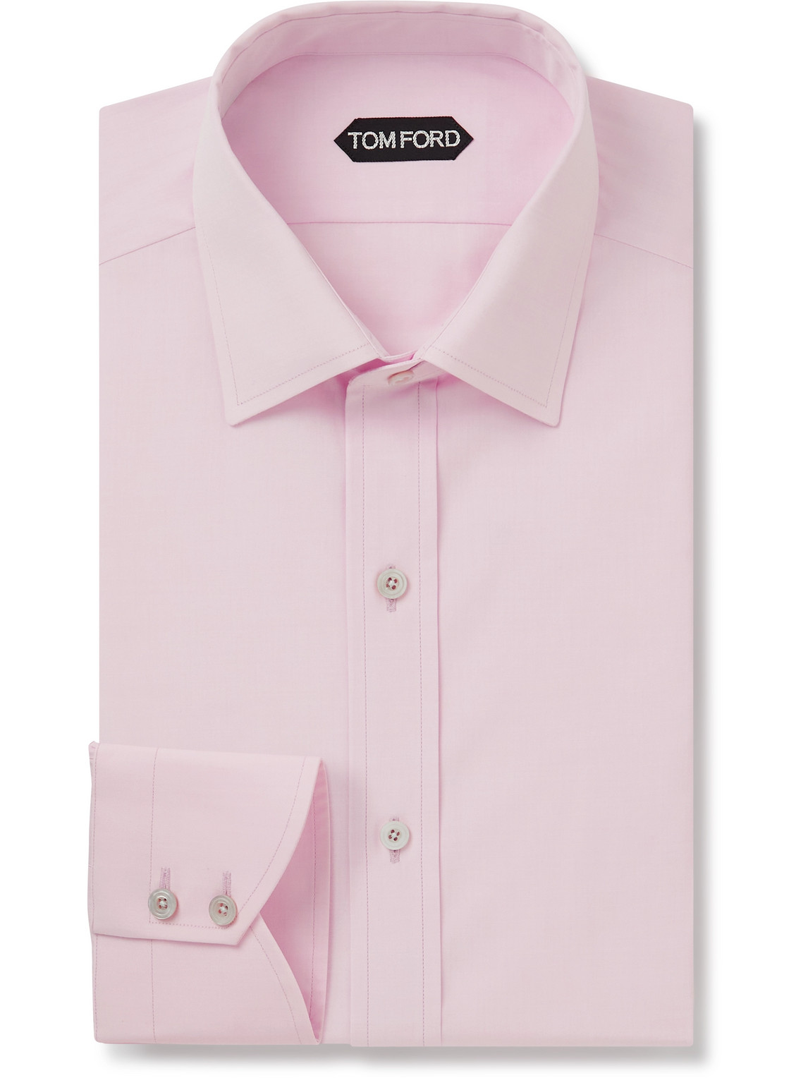 Tom Ford Slim-fit Cotton-poplin Shirt In Pink