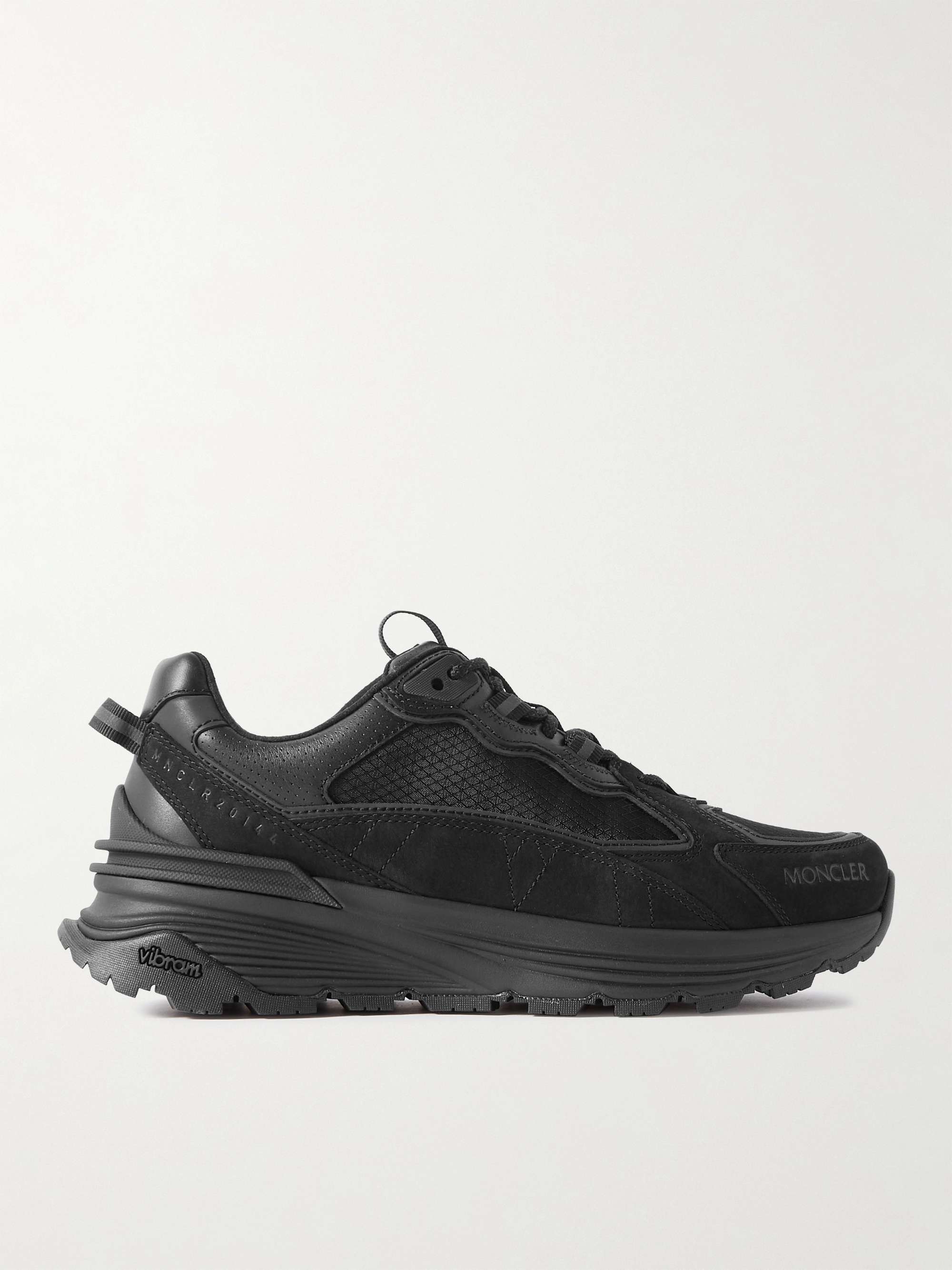 MONCLER Lite Runner Suede, Leather and Mesh Sneakers for Men | MR PORTER
