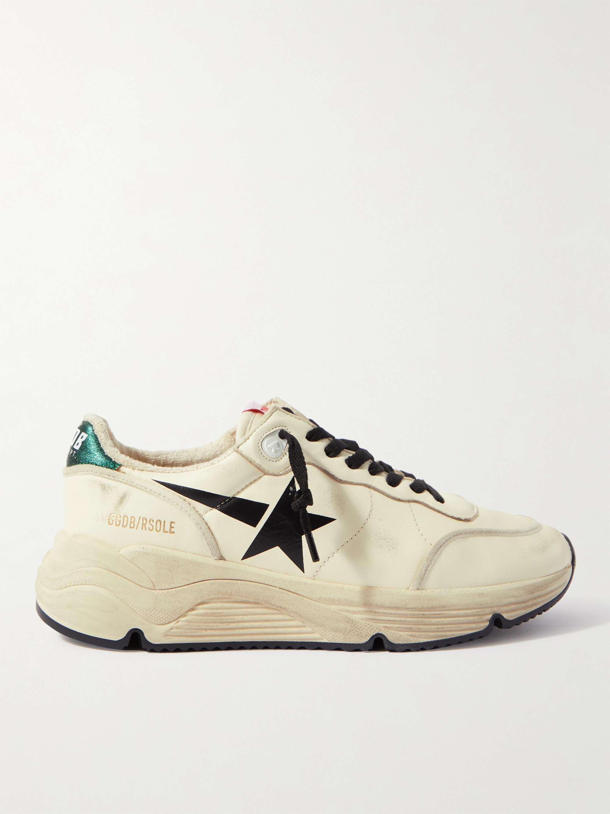 GOLDEN GOOSE DELUXE BRAND Running Sole Distressed Leather Sneakers | MR  PORTER