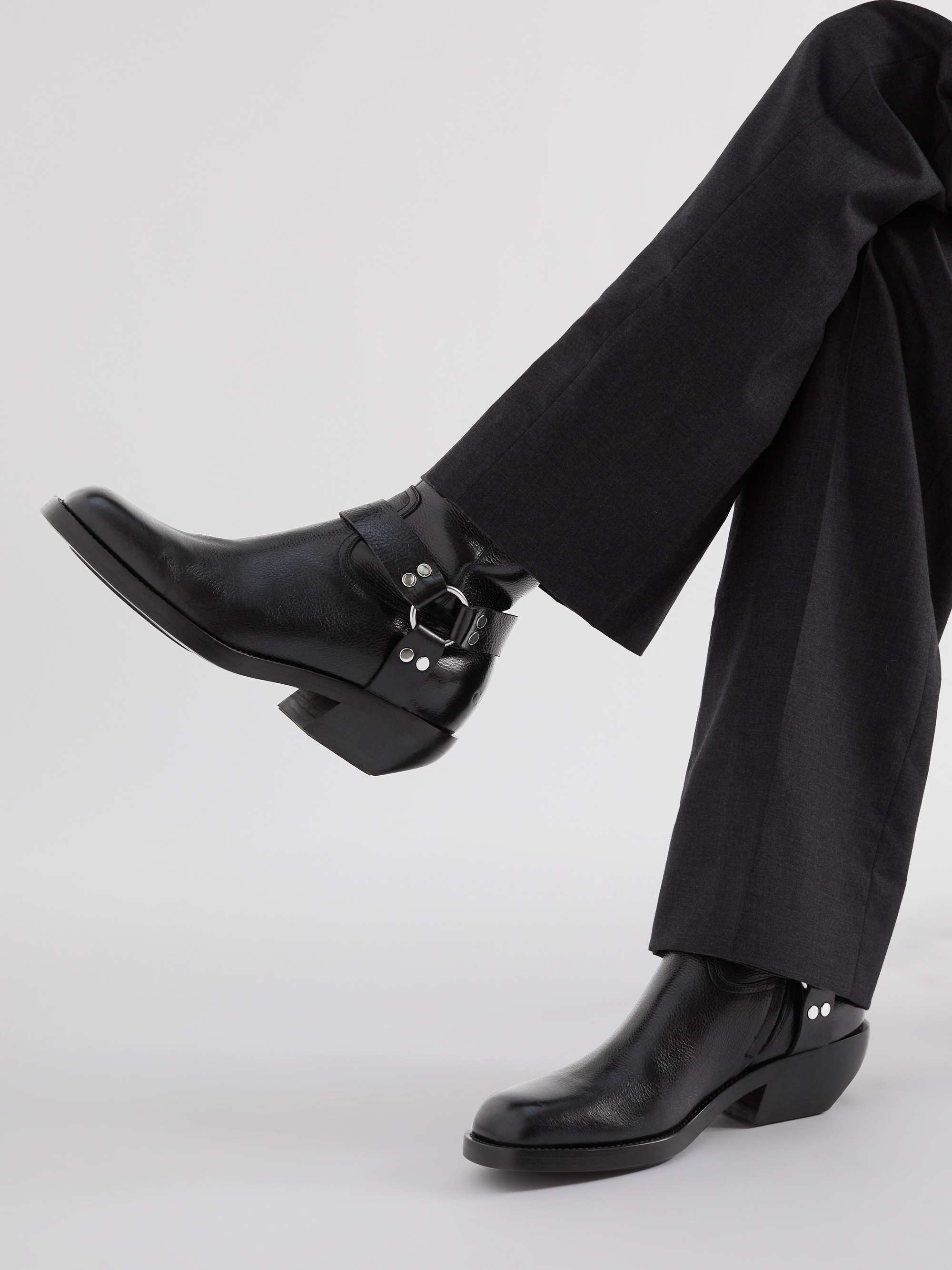 CELINE HOMME Embellished Leather Boots | MR PORTER