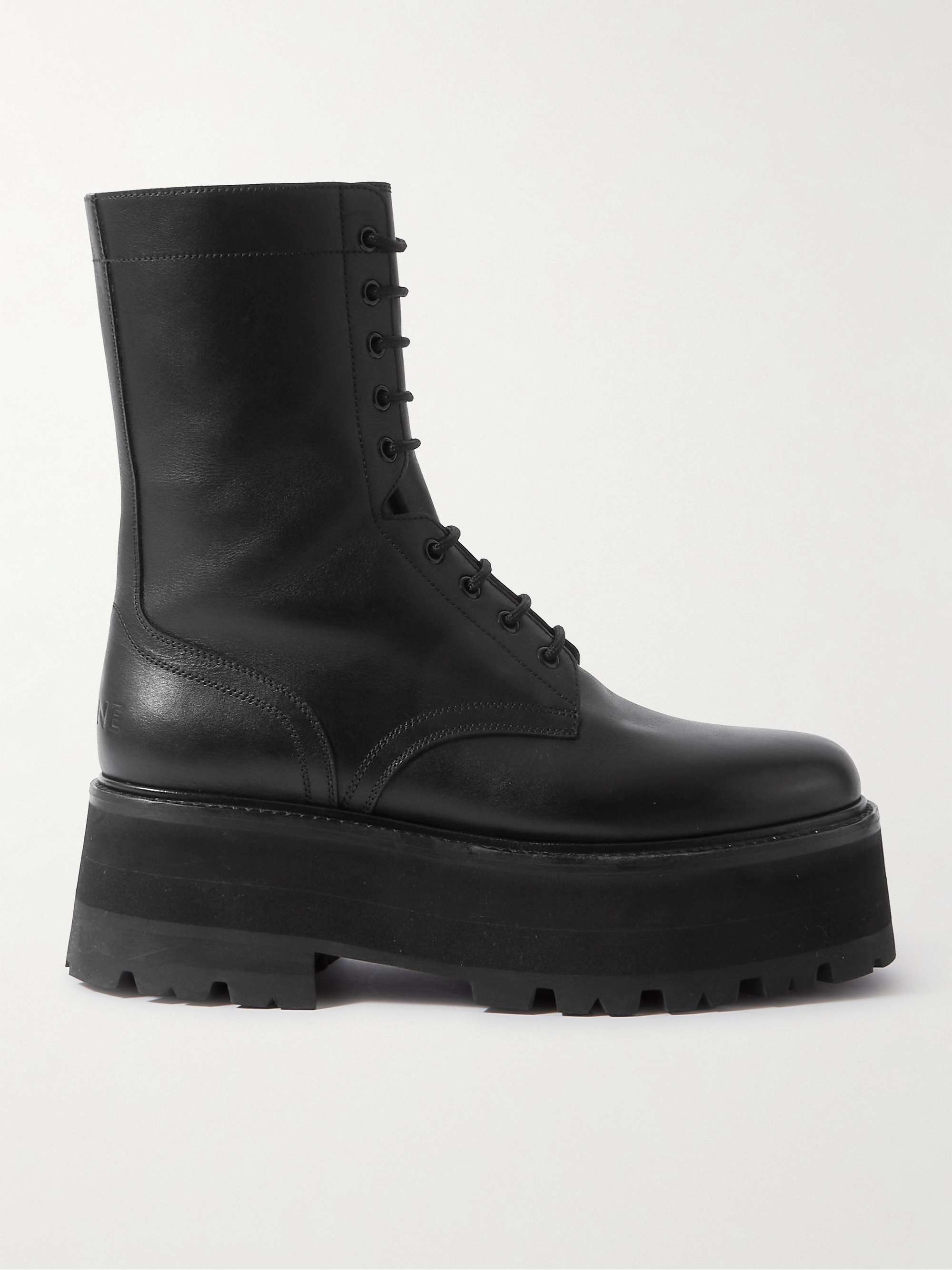 CELINE HOMME Leather Platform Boots for Men | MR PORTER