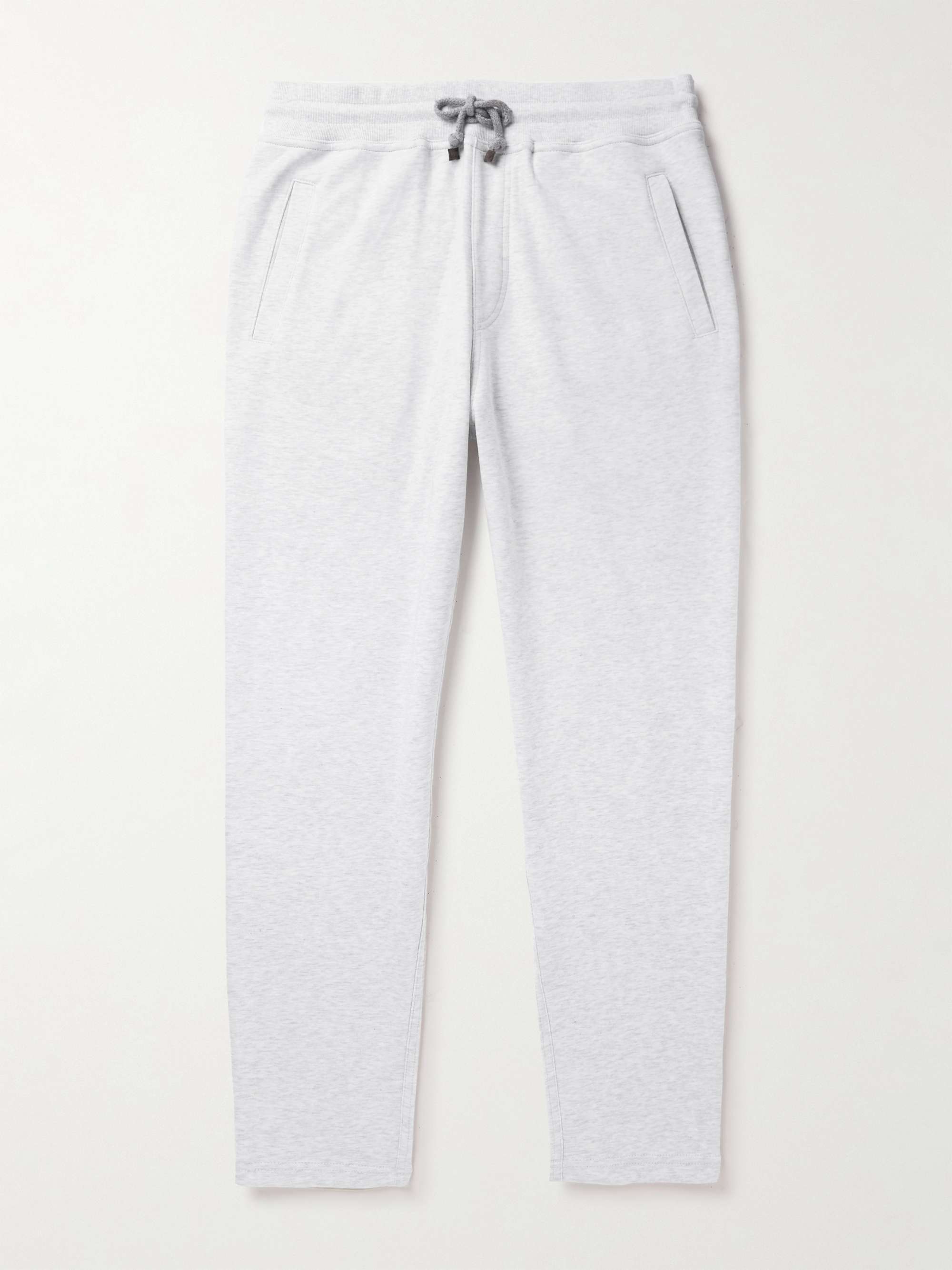 Straight-Leg Cotton-Blend Jersey Sweatpants