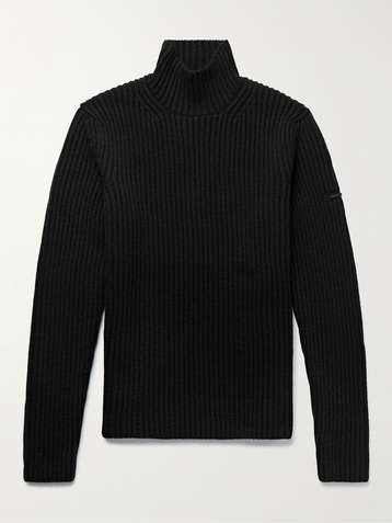 black ribbed sweater | MR PORTER