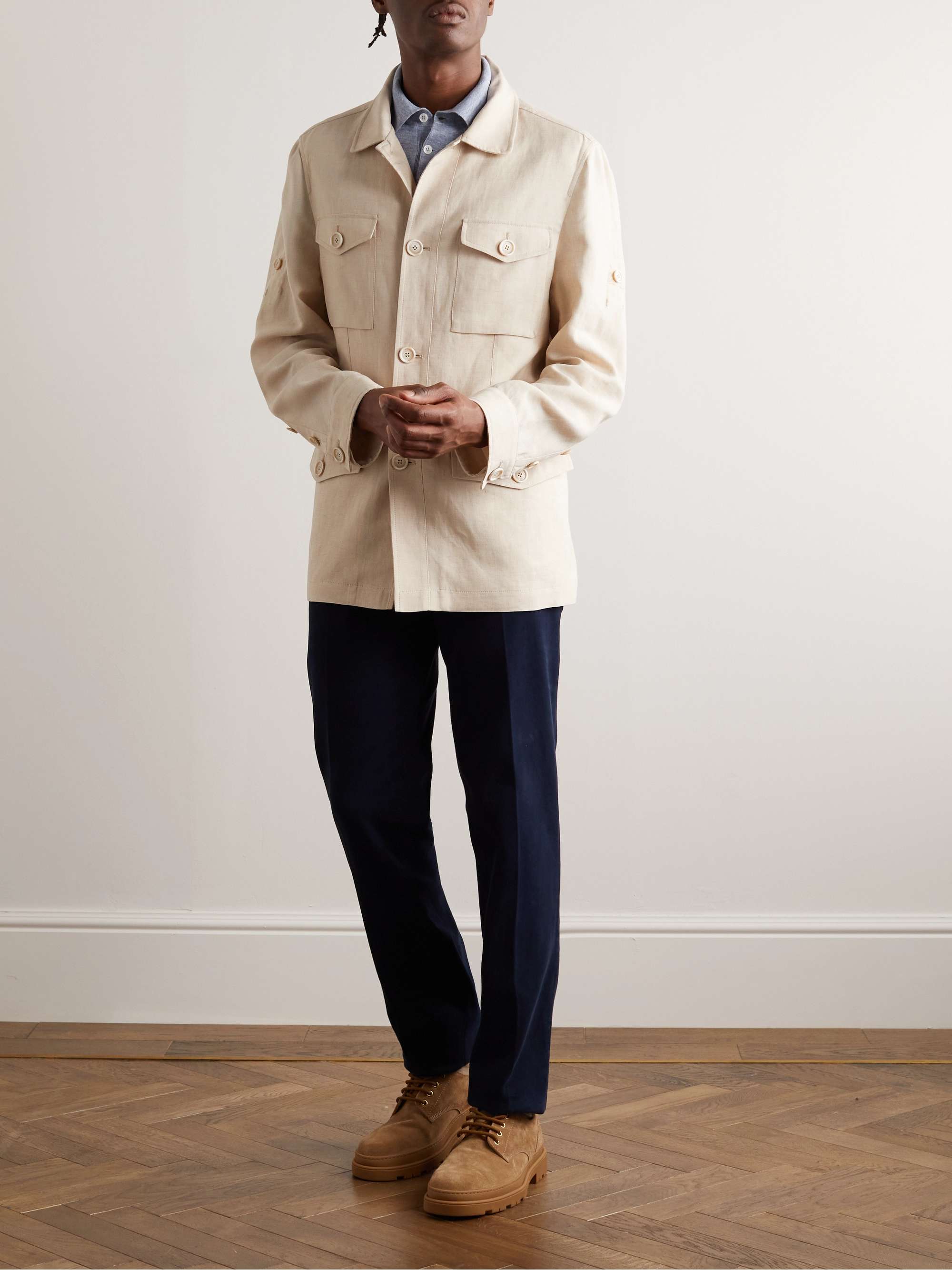 BRUNELLO CUCINELLI Linen and Wool-Blend Overshirt for Men | MR PORTER