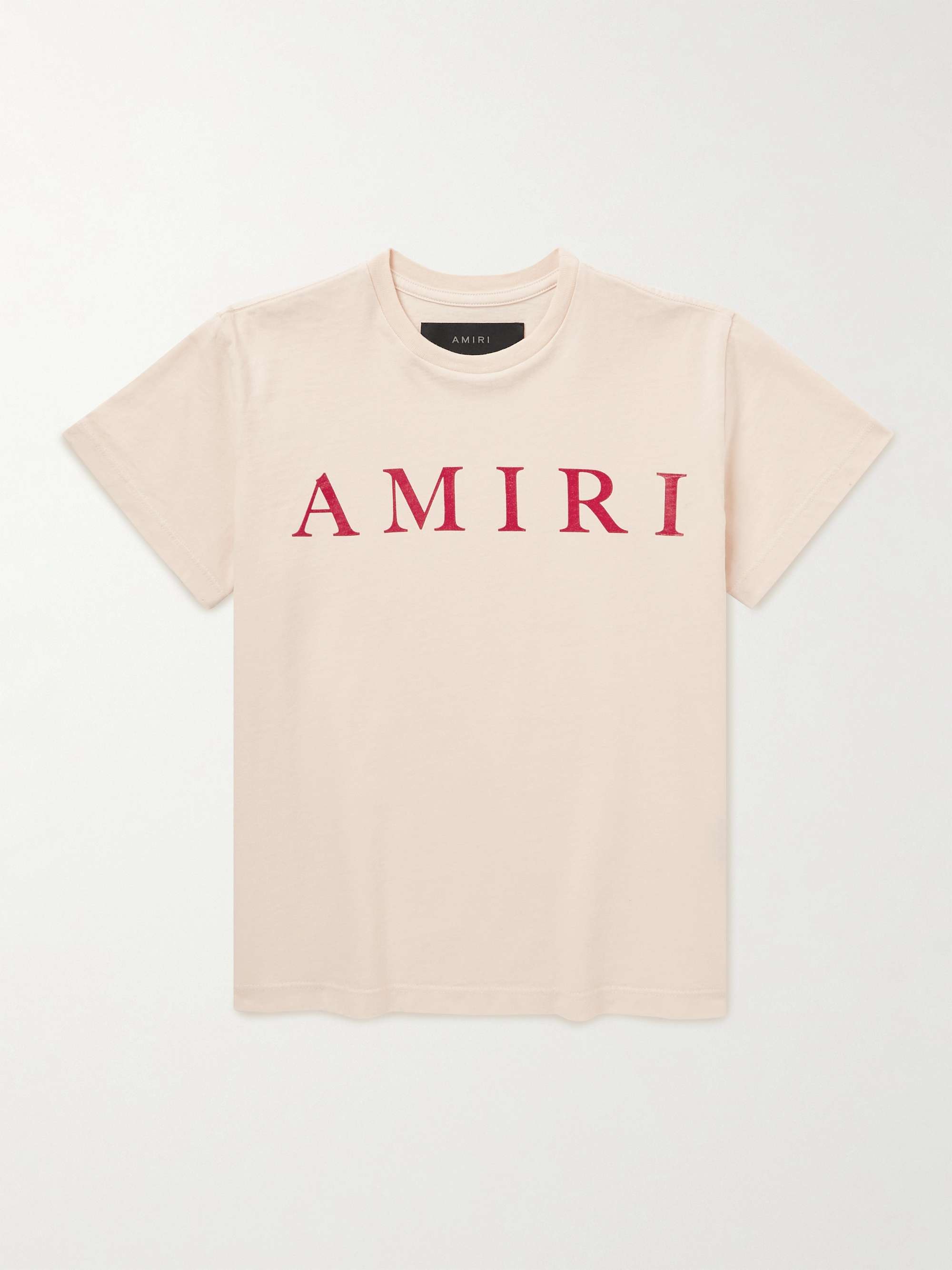 Cream Logo-Print Cotton-Jersey T-Shirt | AMIRI KIDS | MR PORTER