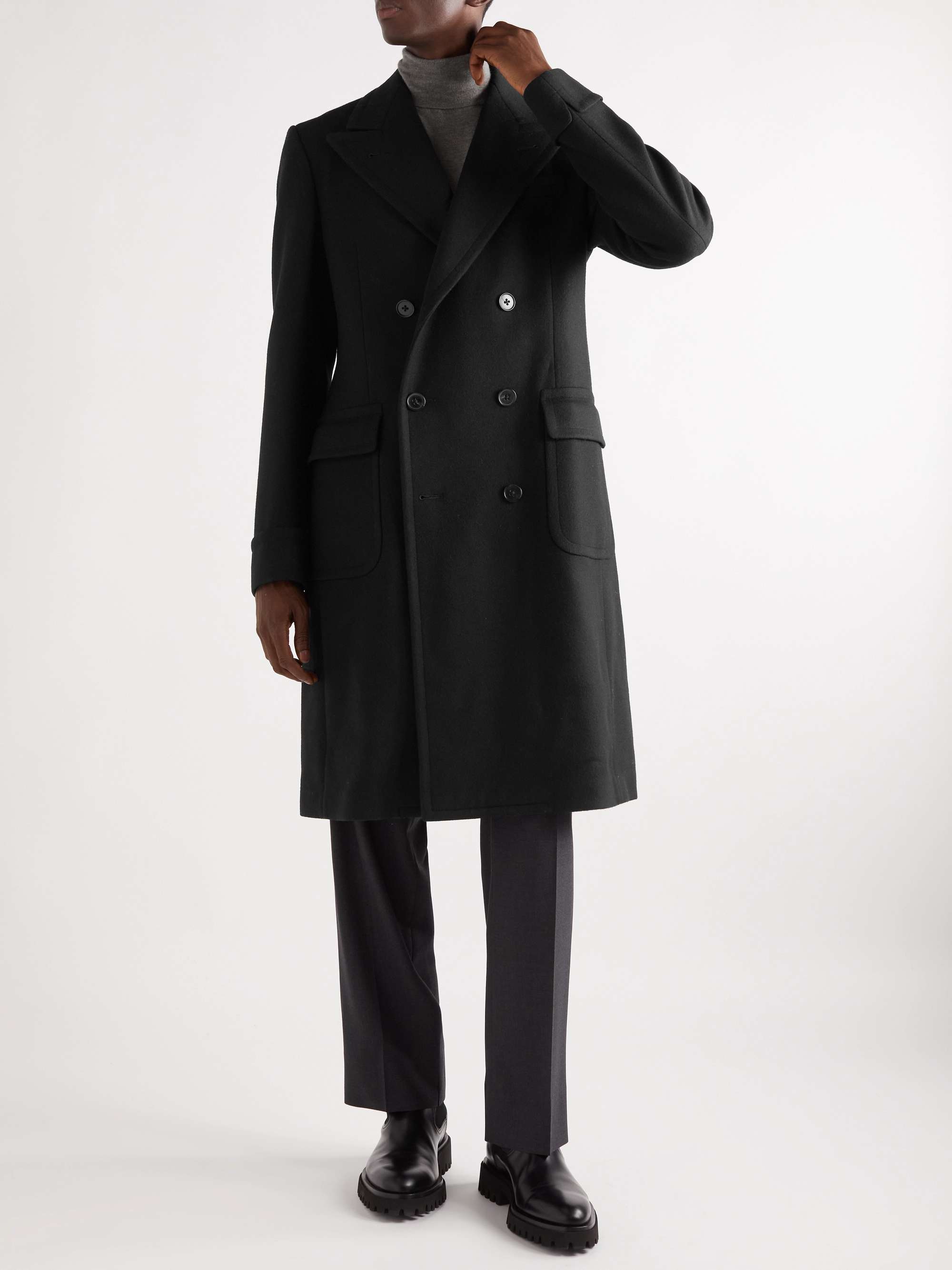RALPH LAUREN PURPLE LABEL Double-Breasted Wool and Cashmere-Blend Coat | MR  PORTER