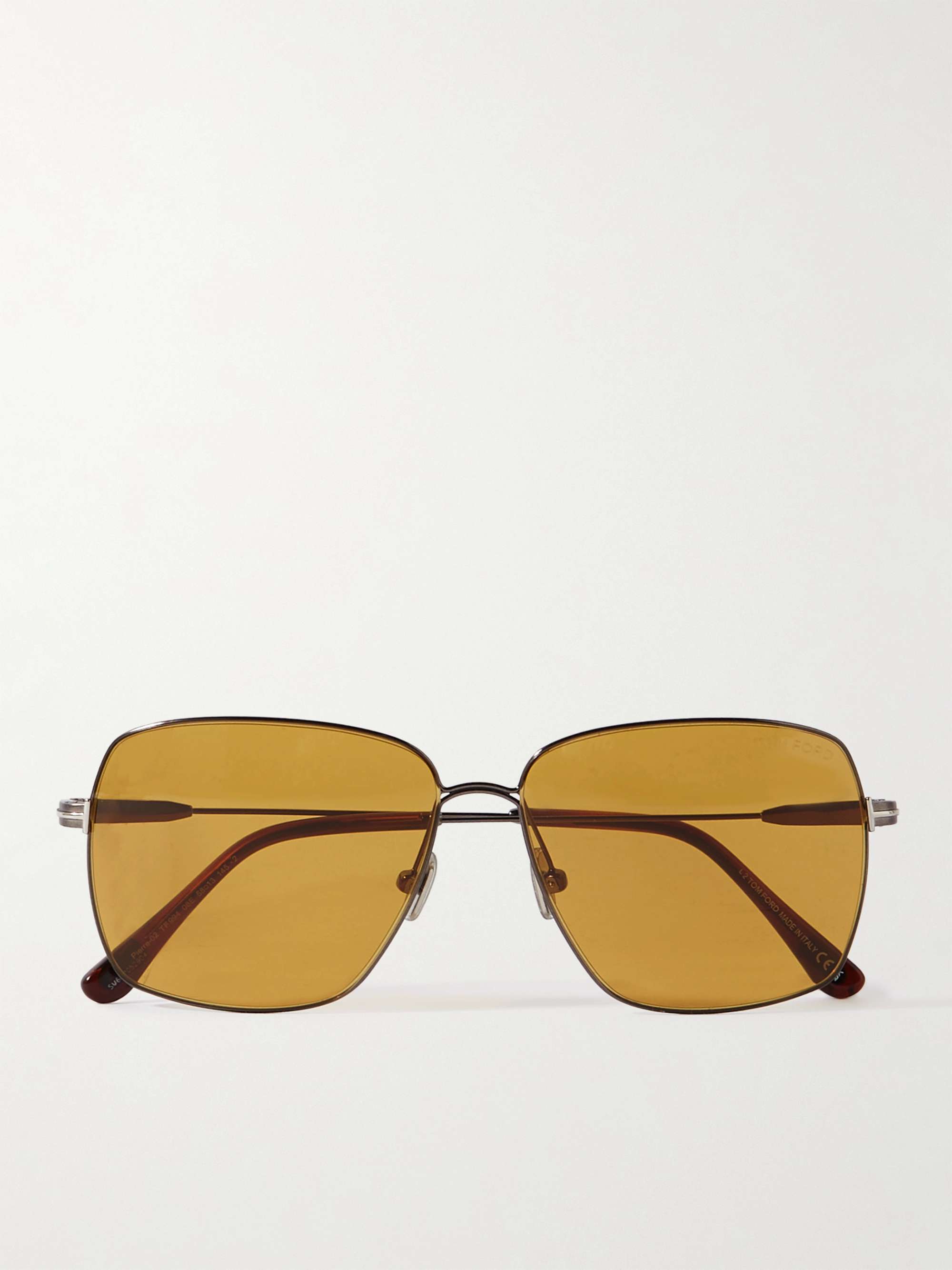 TOM FORD Square-Frame Gunmetal-Tone Sunglasses for Men | MR PORTER