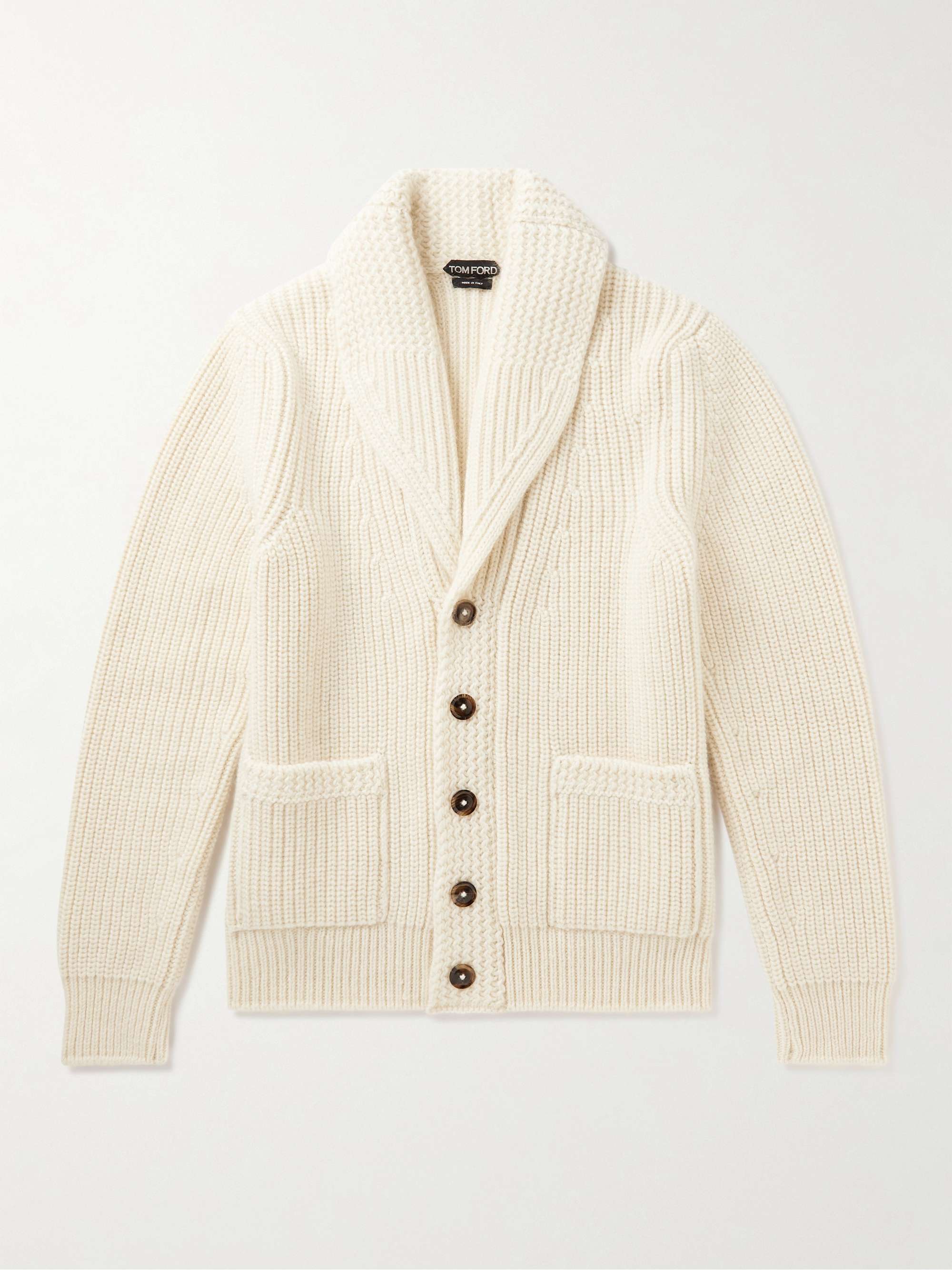 TOM FORD Shawl-Collar Cashmere and Mohair-Blend Cardigan for Men | MR PORTER