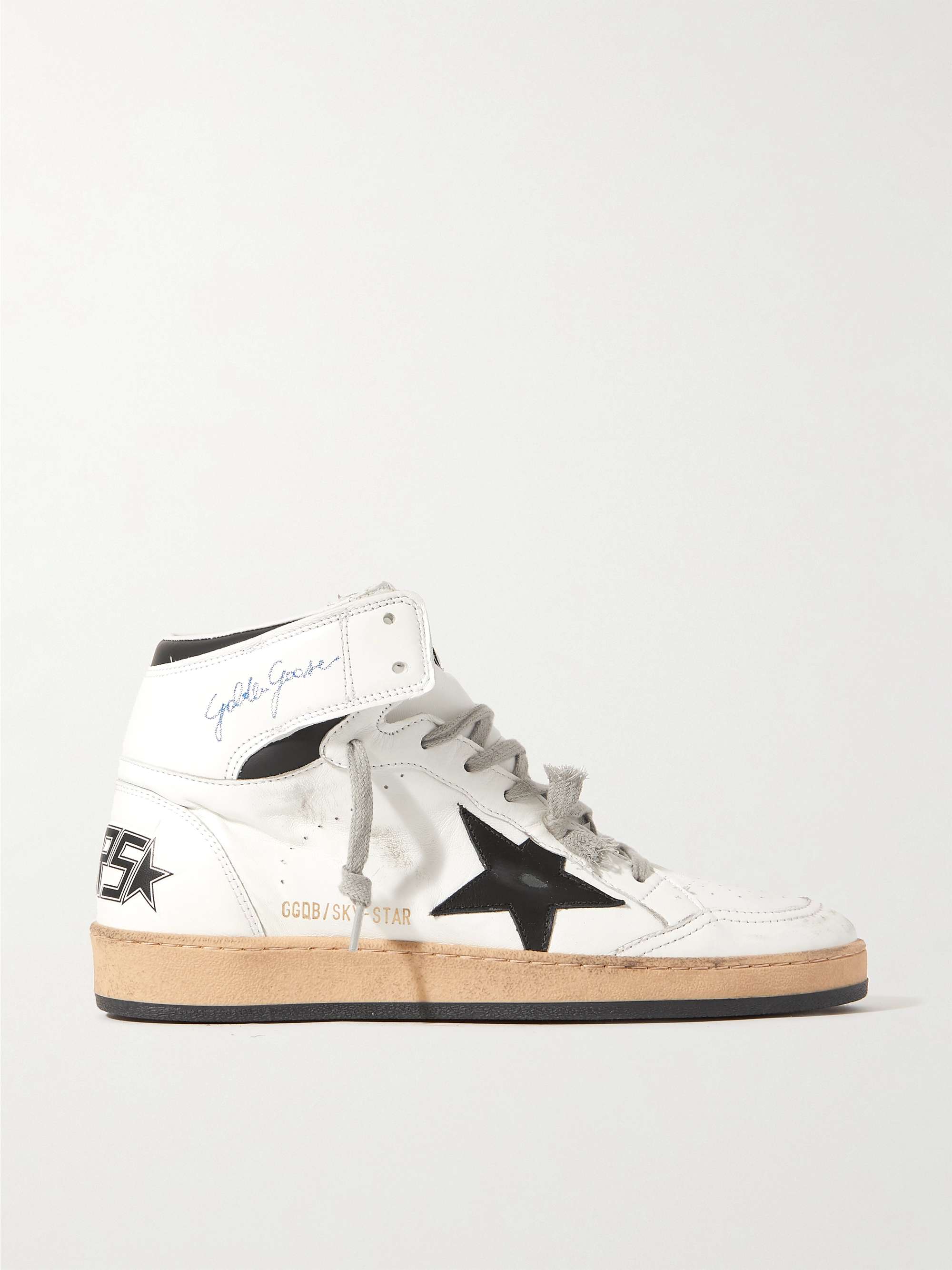 Men's Luxury Shoes - Golden Goose Sky Star Sneakers white and navy blue