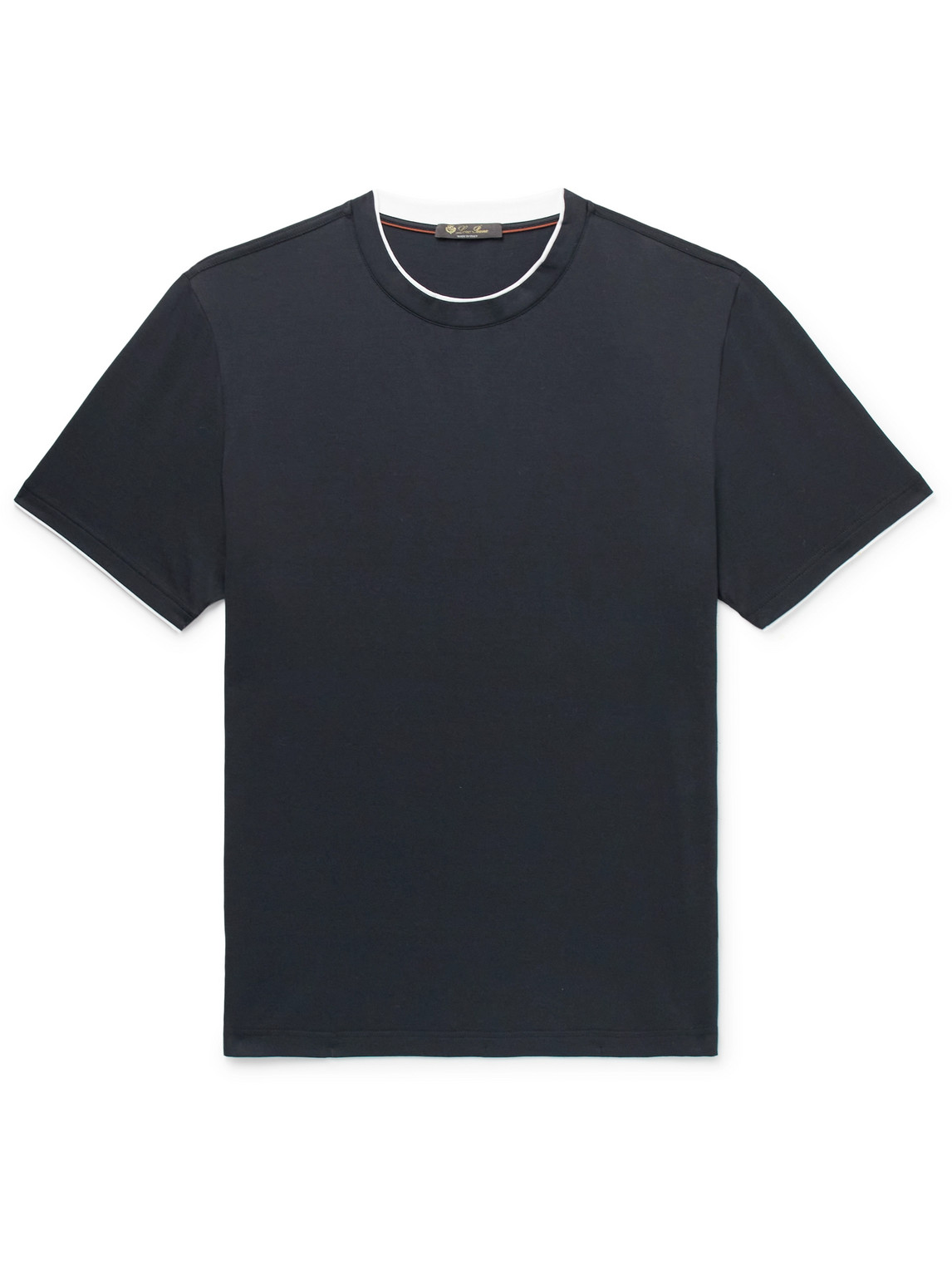 Loro Piana Cotton-jersey T-shirt In Blue_navy
