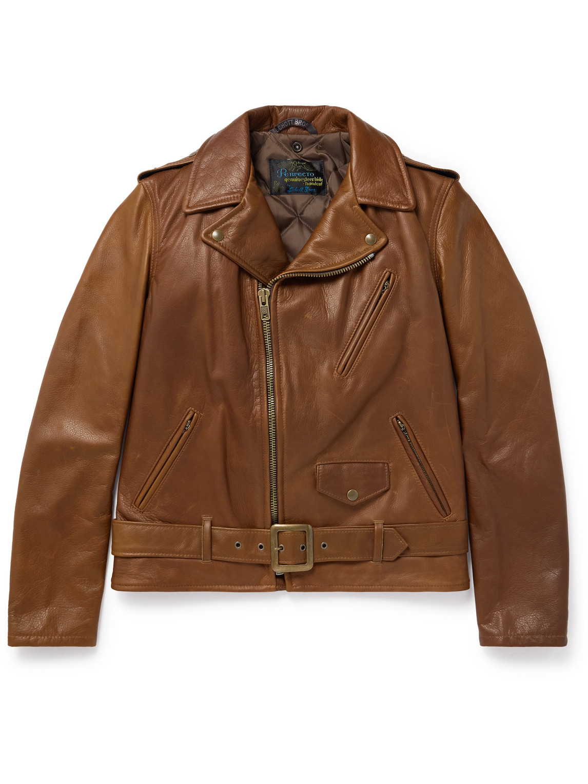 SCHOTT NYC Schott - Perfecto Leather Biker Jacket - Men - Brown - XL for Men