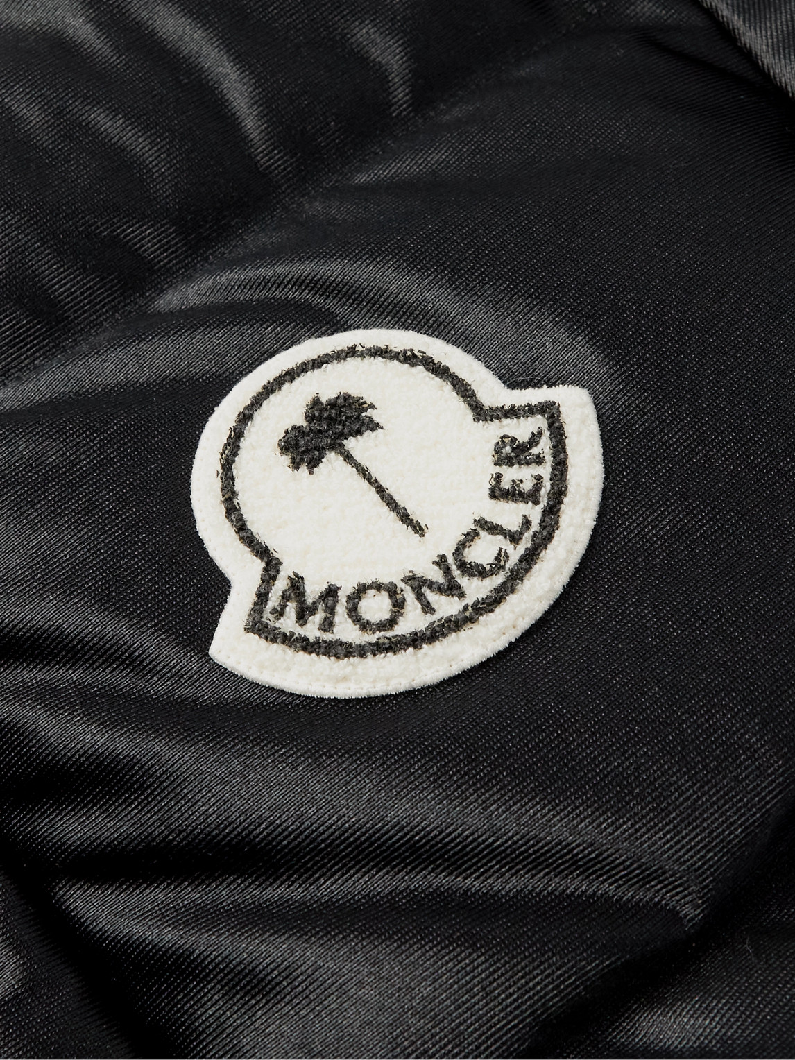 Shop Moncler Genius 8 Palm Angels Keon Logo-appliquéd Quilted Shell Down Jacket In Black