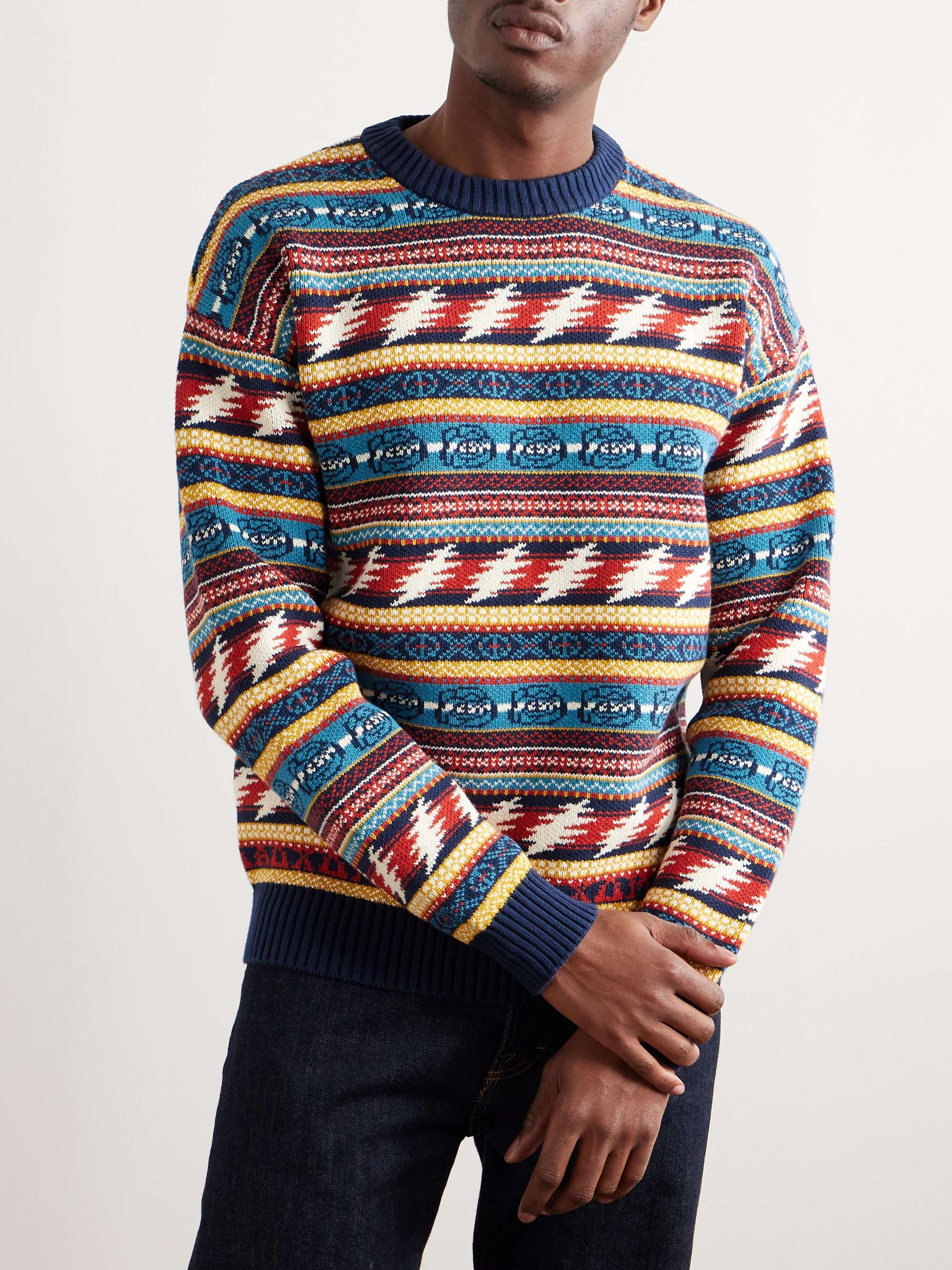 SCHOTT + Grateful Dead Fair Isle Cotton Sweater for Men | MR PORTER