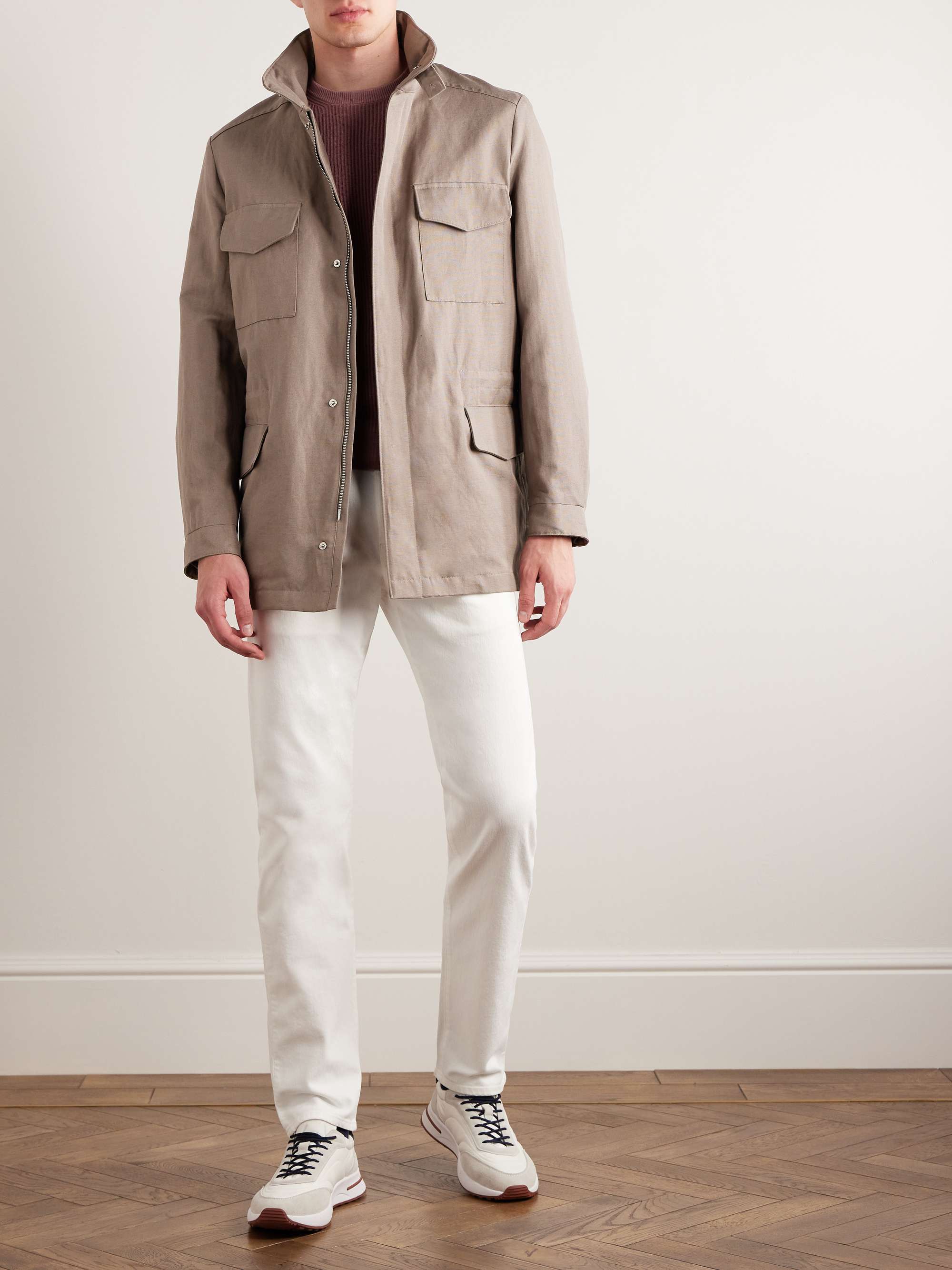 LORO PIANA Traveler Rain System® Cotton and Linen-Blend Field Jacket for  Men | MR PORTER
