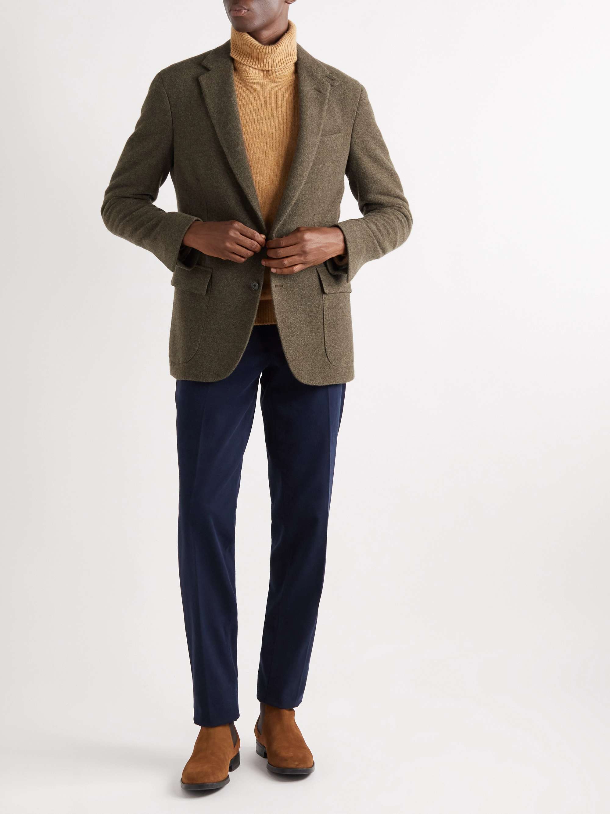RALPH LAUREN PURPLE LABEL Loden Cashmere and Wool-Blend Felt Suit Jacket | MR  PORTER