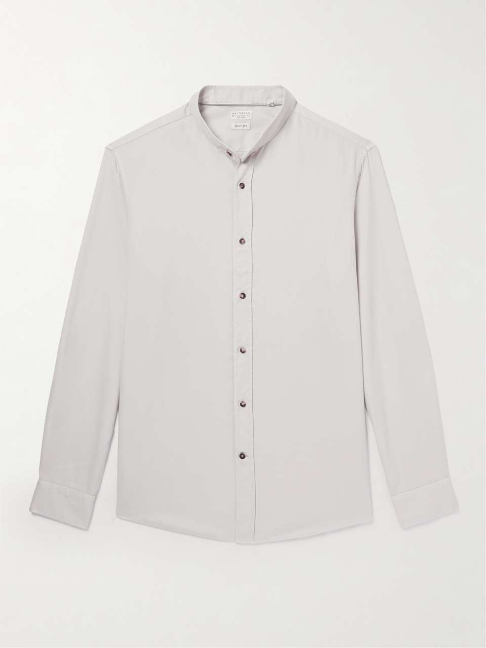 BRUNELLO CUCINELLI Grandad-Collar Cotton-Twill Shirt for Men | MR PORTER