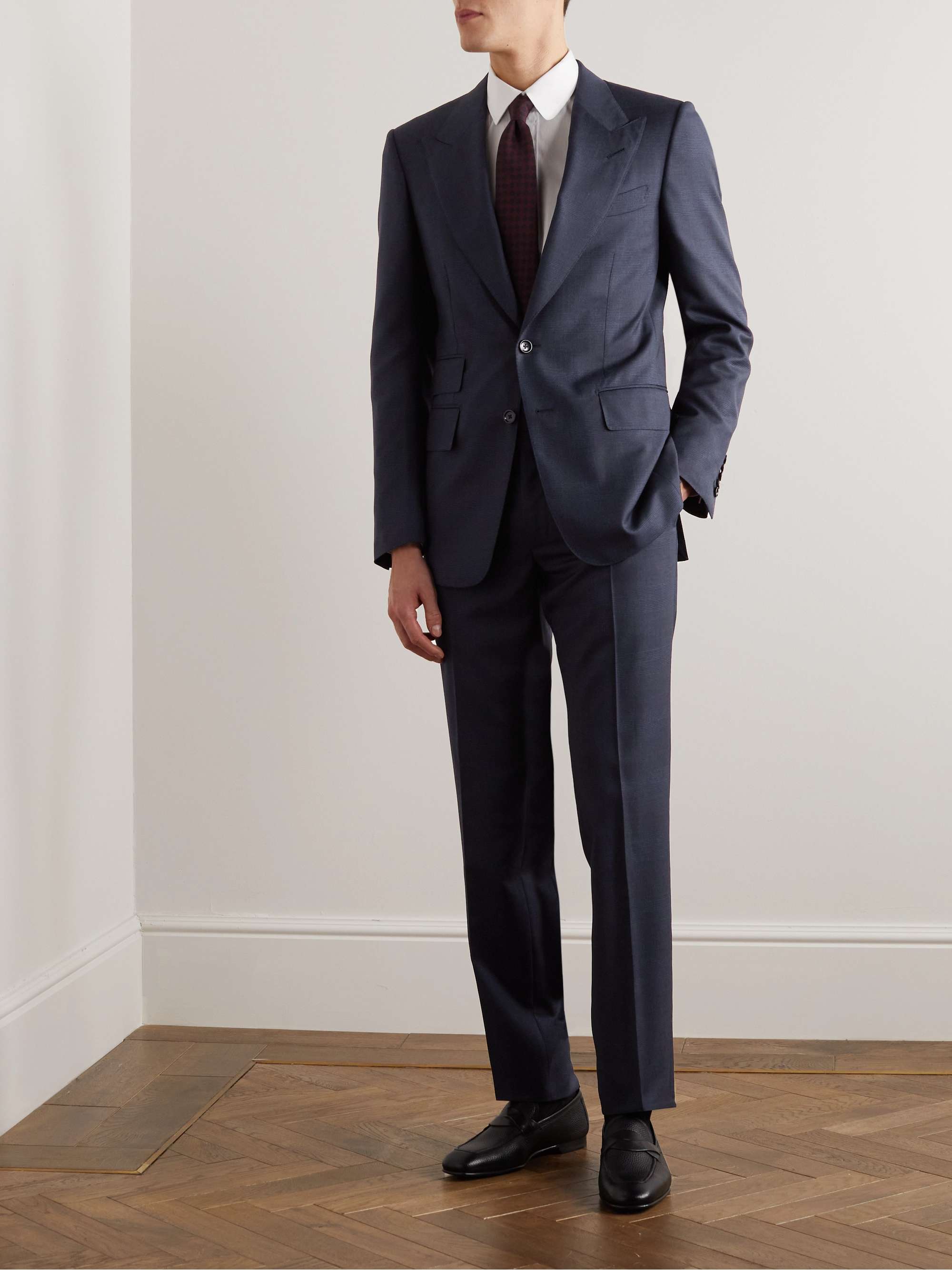 TOM FORD Shelton Prince of Wales Checked Wool Suit Jacket for Men | MR  PORTER