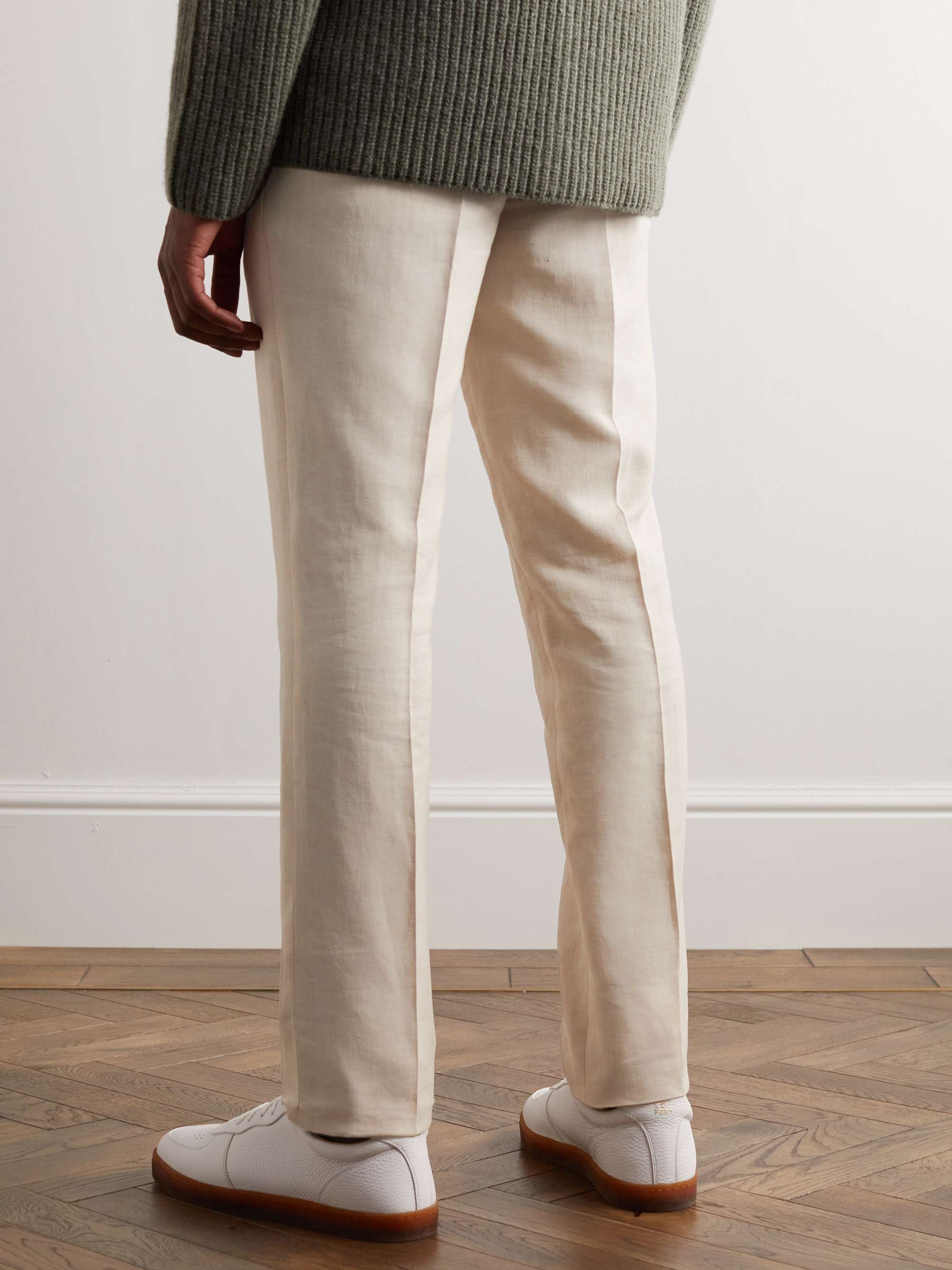 BRUNELLO CUCINELLI Summer Twist Tapered Linen and Wool-Blend Trousers for  Men | MR PORTER