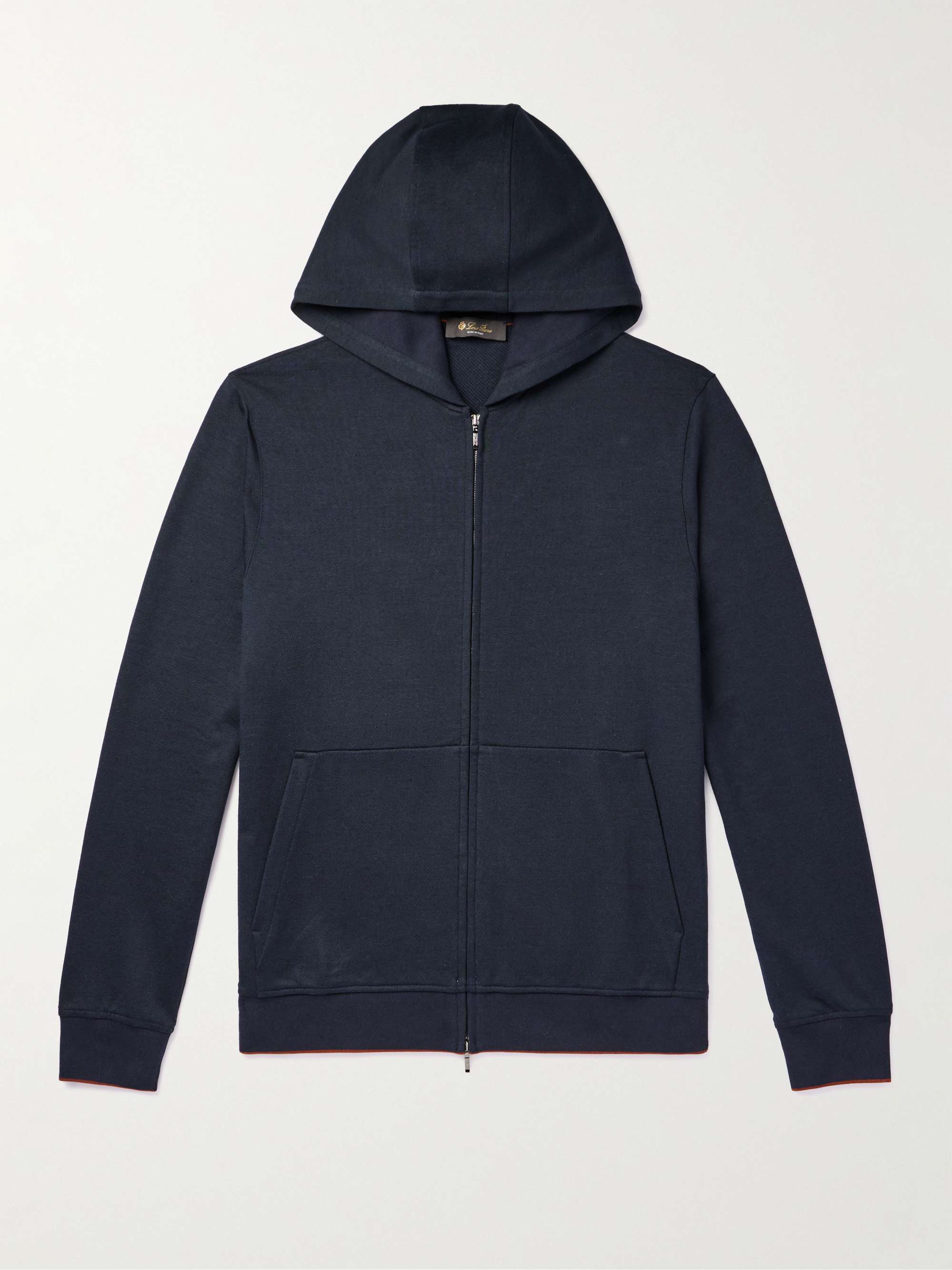 LORO PIANA Cotton and Linen-Blend Jersey Hoodie for Men | MR PORTER