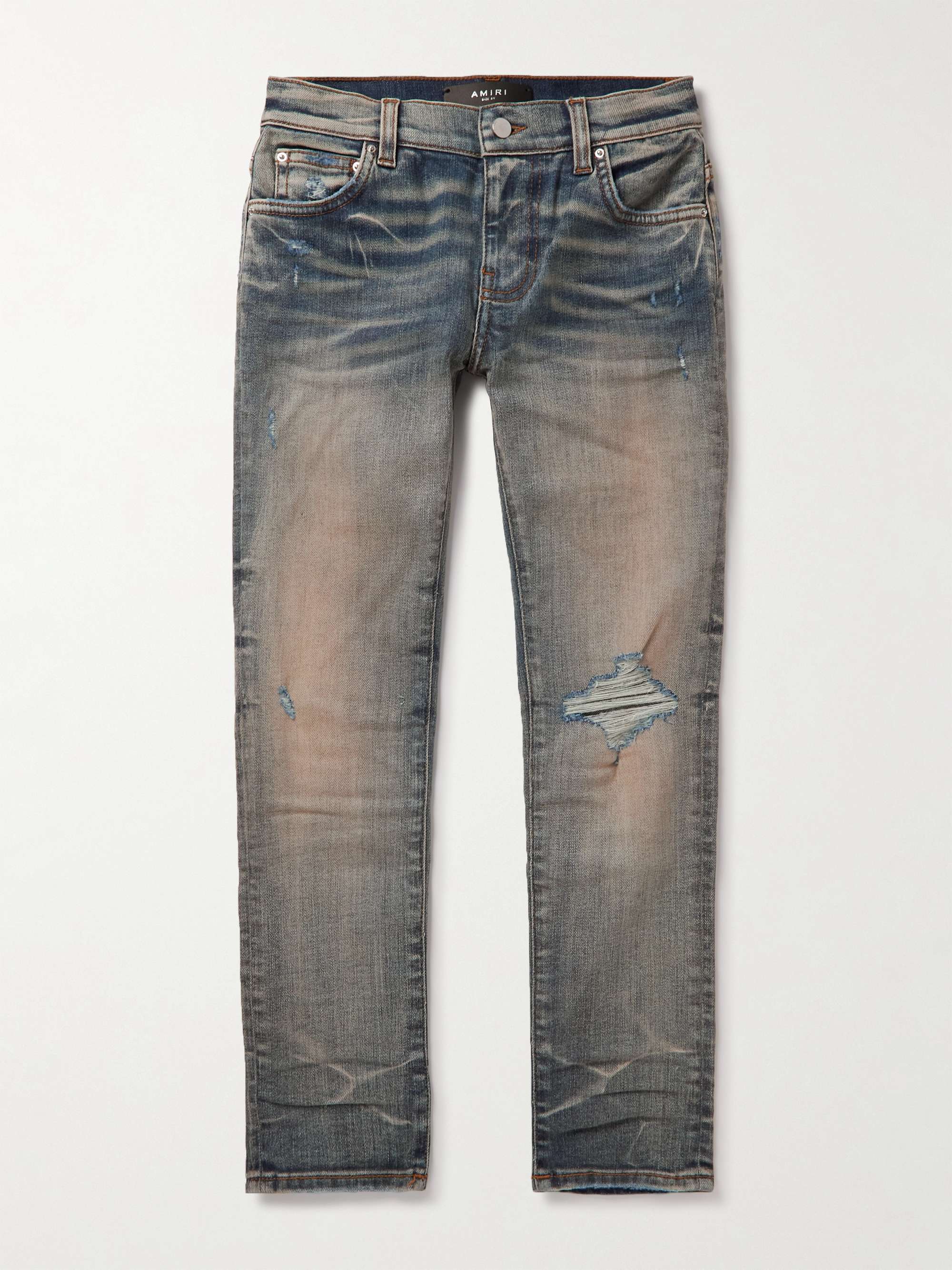 AMIRI KIDS Straight-Leg Distressed Jeans | MR PORTER