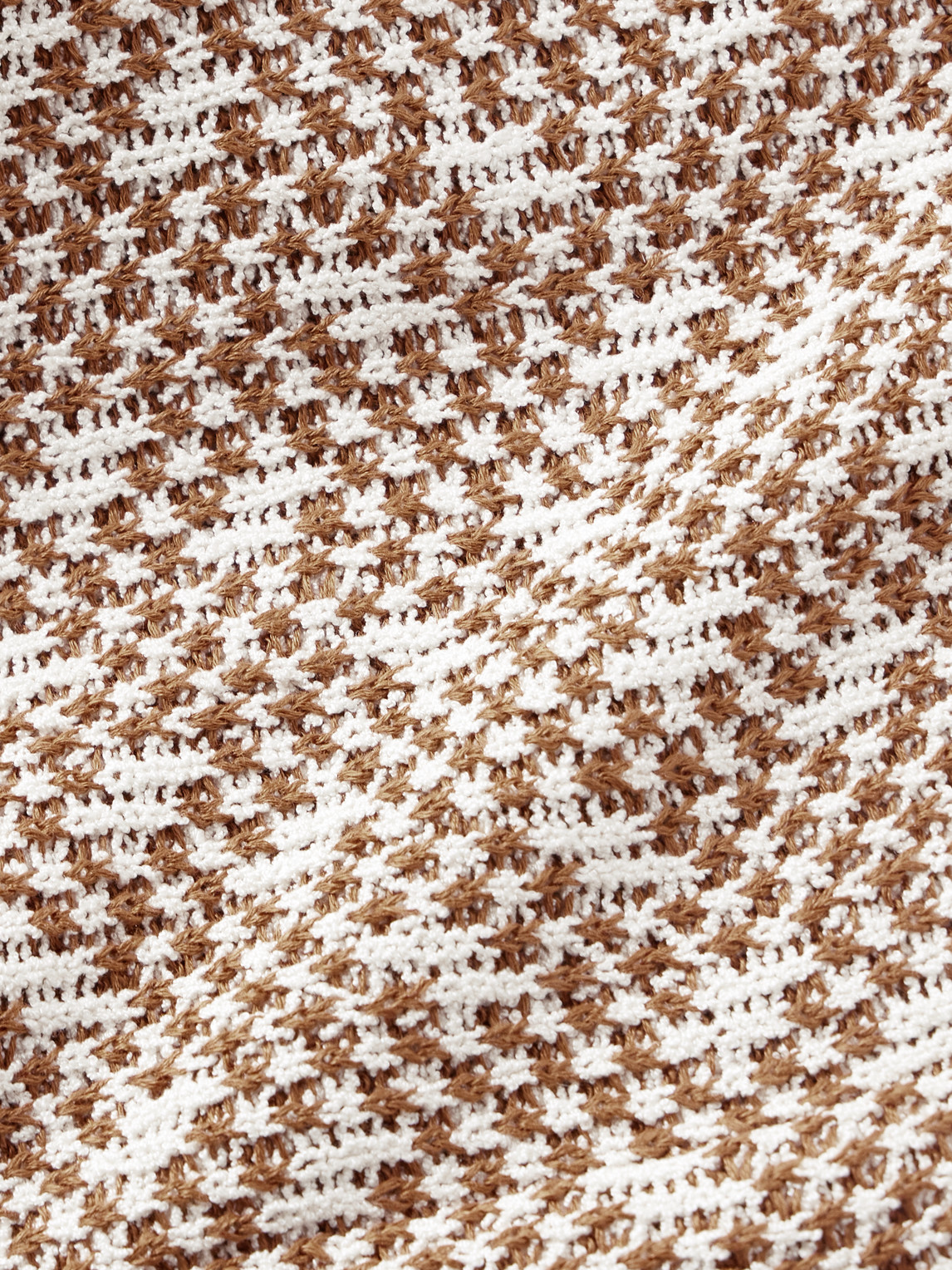 Shop Loro Piana Jacquard-knit Linen-bouclé Sweater In Brown