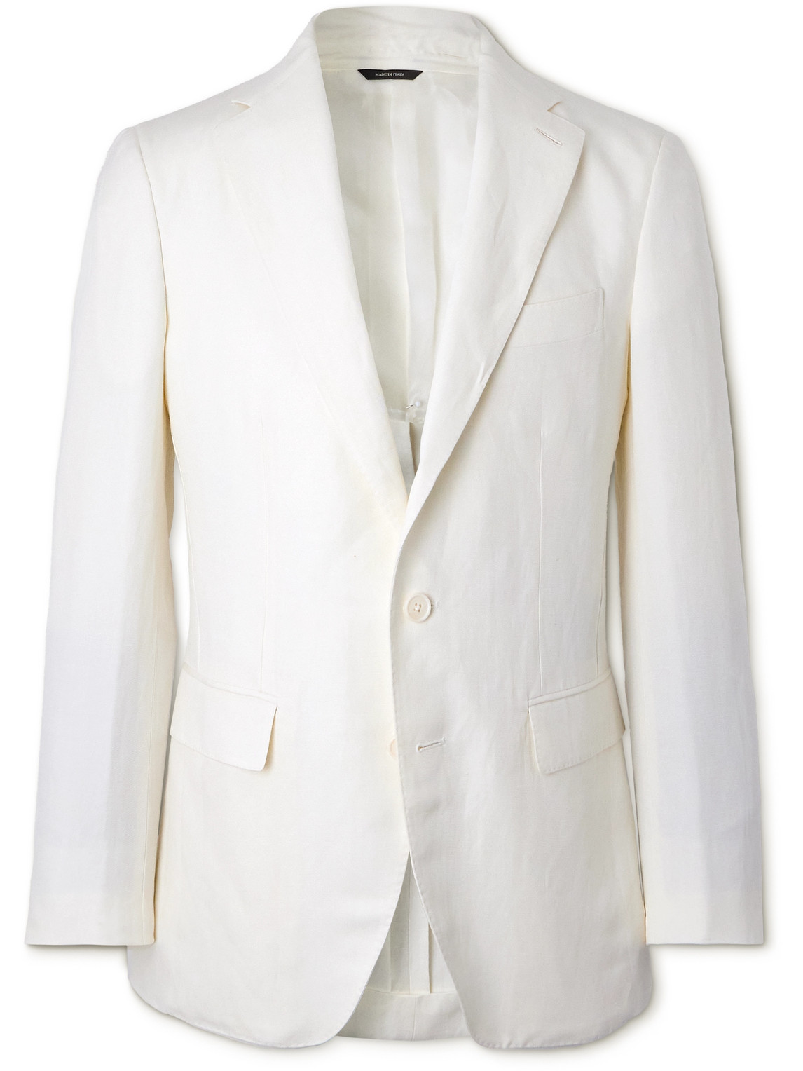 Loro Piana Linen And Silk-blend Blazer In White