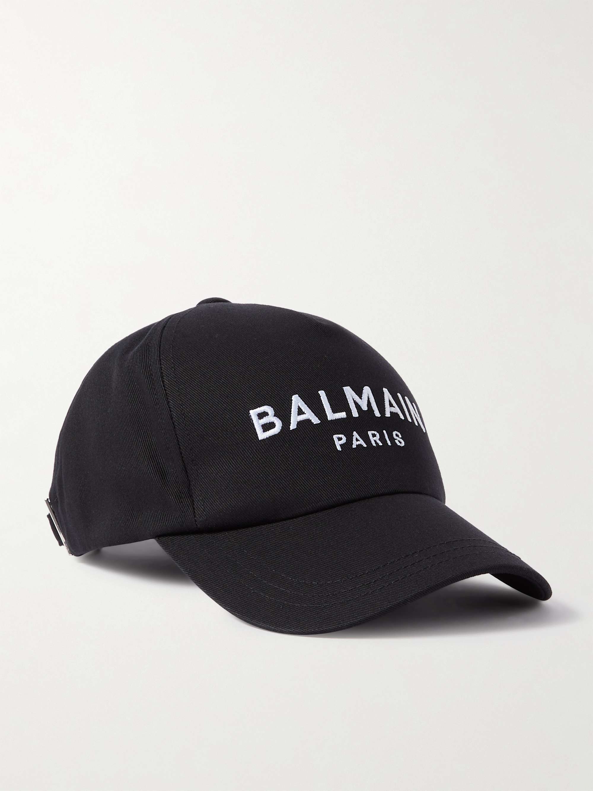BALMAIN Logo-Embroidered Canvas Baseball Cap | MR PORTER
