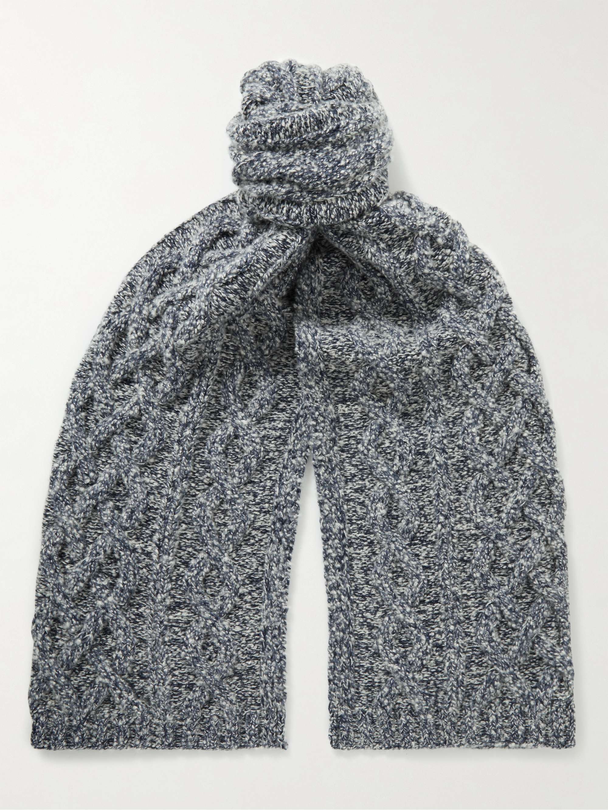LORO PIANA Sciarpa Cable-Knit Cashmere Scarf for Men | MR PORTER