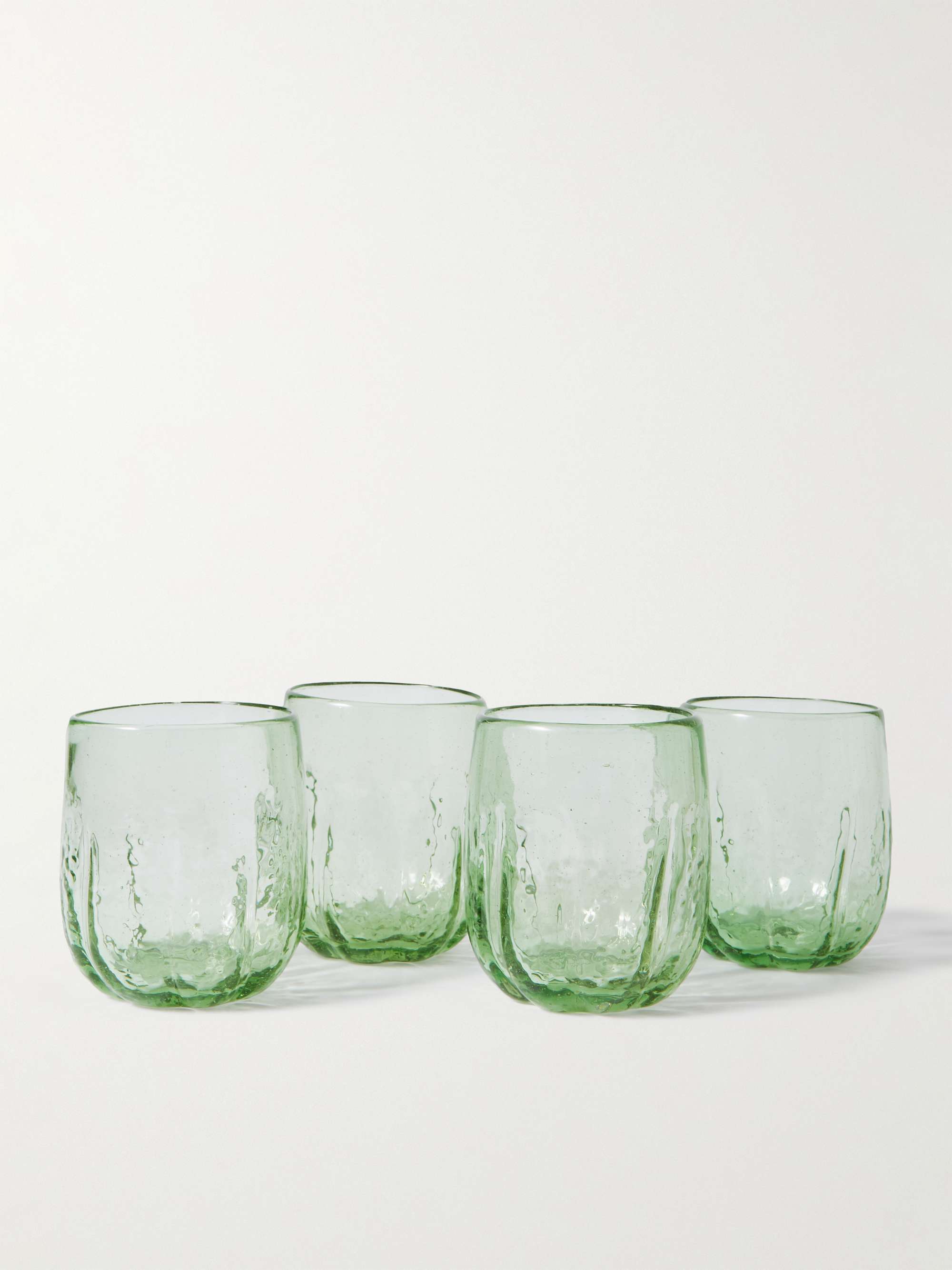 Cactus Set of Four Glass Cups