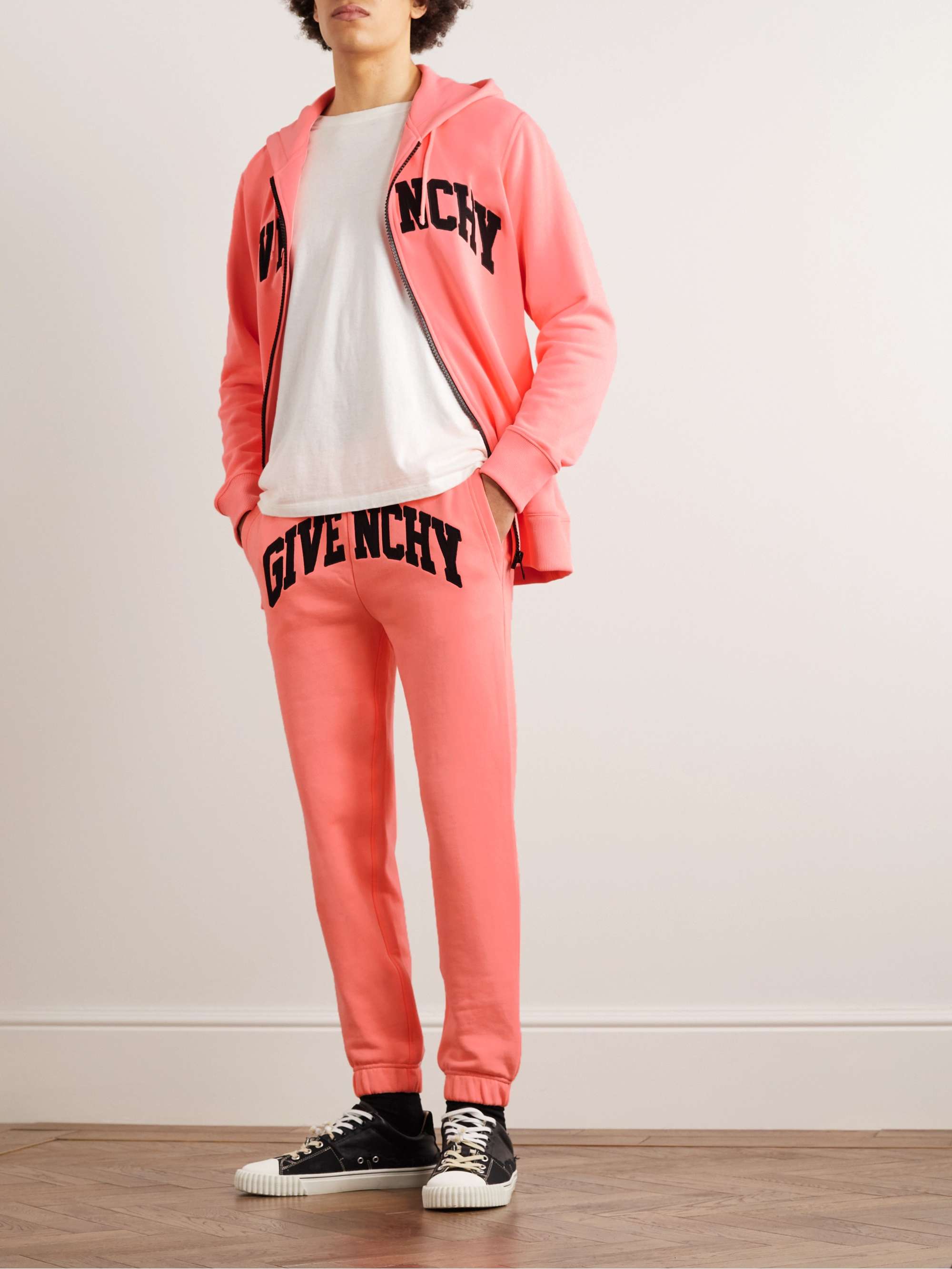 GIVENCHY Tapered Logo-Embroidered Cotton-Jersey Sweatpants for Men | MR  PORTER